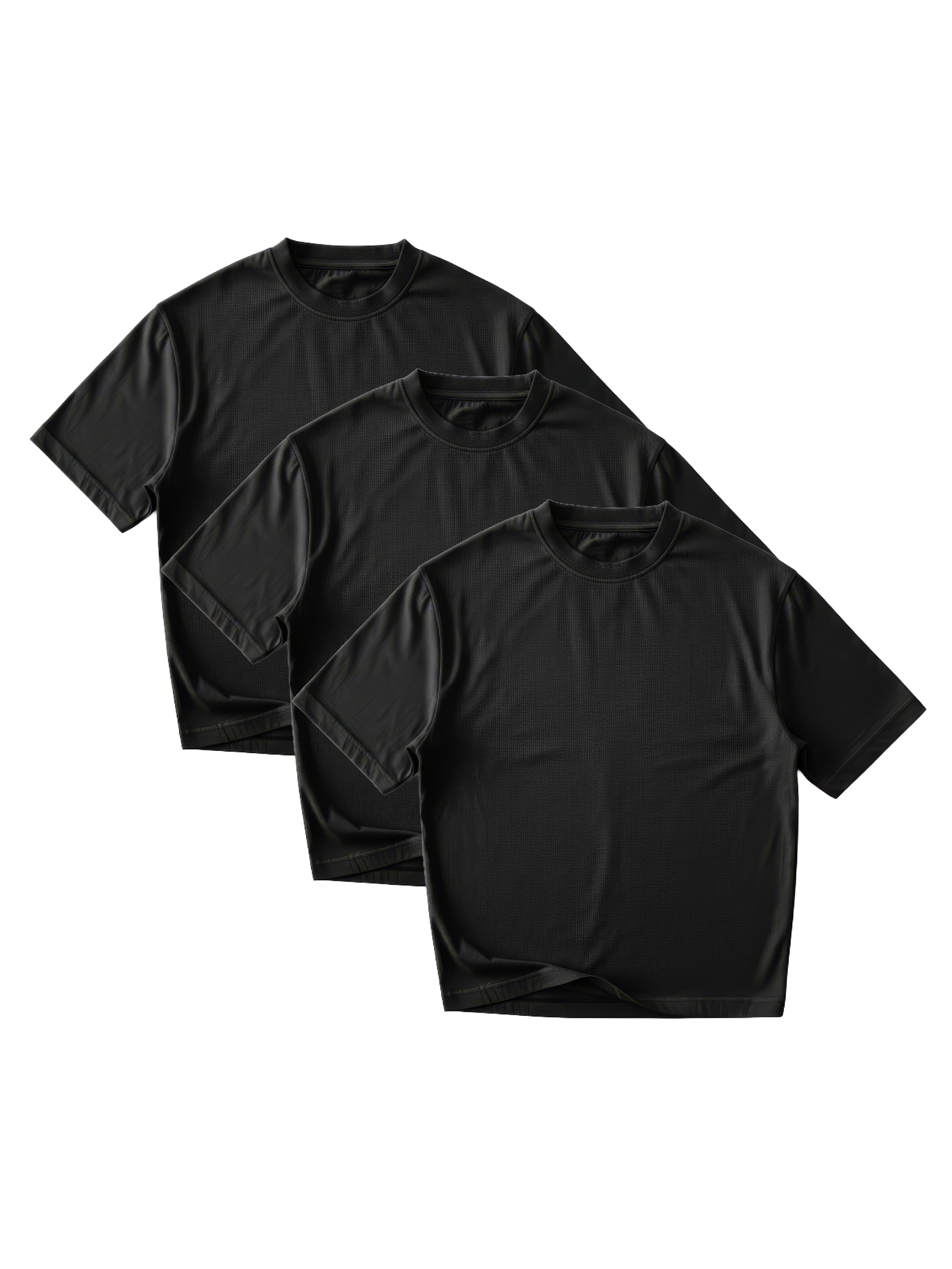 G32 Everyday Relaxed cropped Tees — 260 GSM Organic Cotton, 3-Pack Classic Black