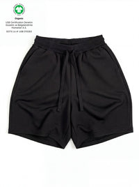 Z24 Athletic Baggy Shorts, Black — 530GSM Organic Fleece-Back Jersey