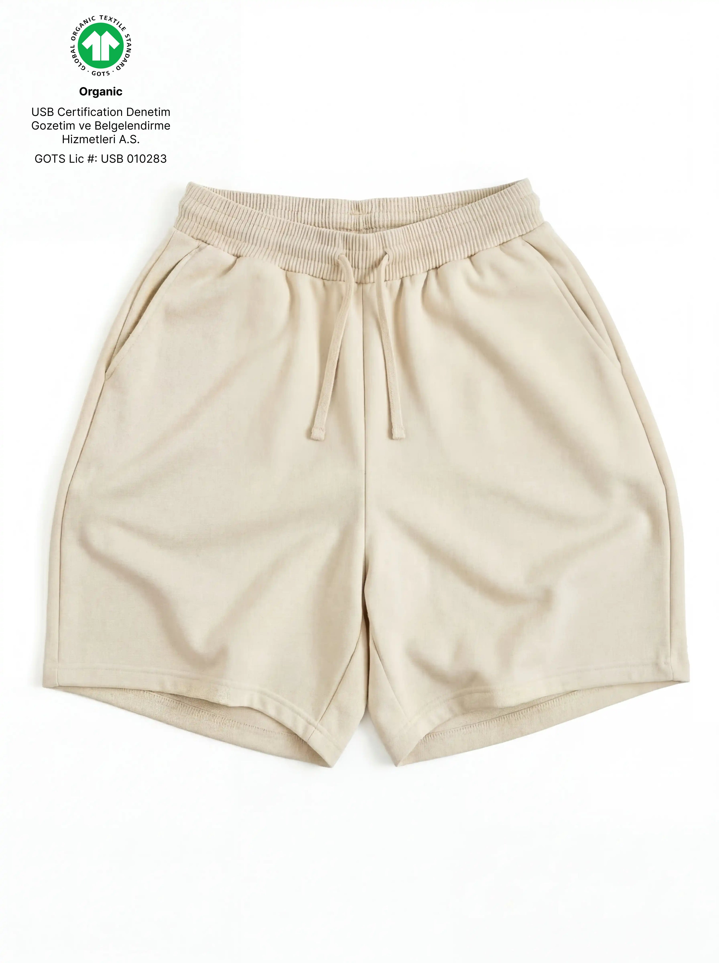 Z24 Athletic Baggy Shorts, Arctic Wolf — 530GSM Organic Fleece-Back Jersey