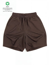 Z24 Athletic Baggy Shorts, Mocha Brown — 530GSM Organic Fleece-Back Jersey