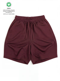Z24 Athletic Baggy Shorts, Maroon - 530GSM Organic Fleece-Back Jersey