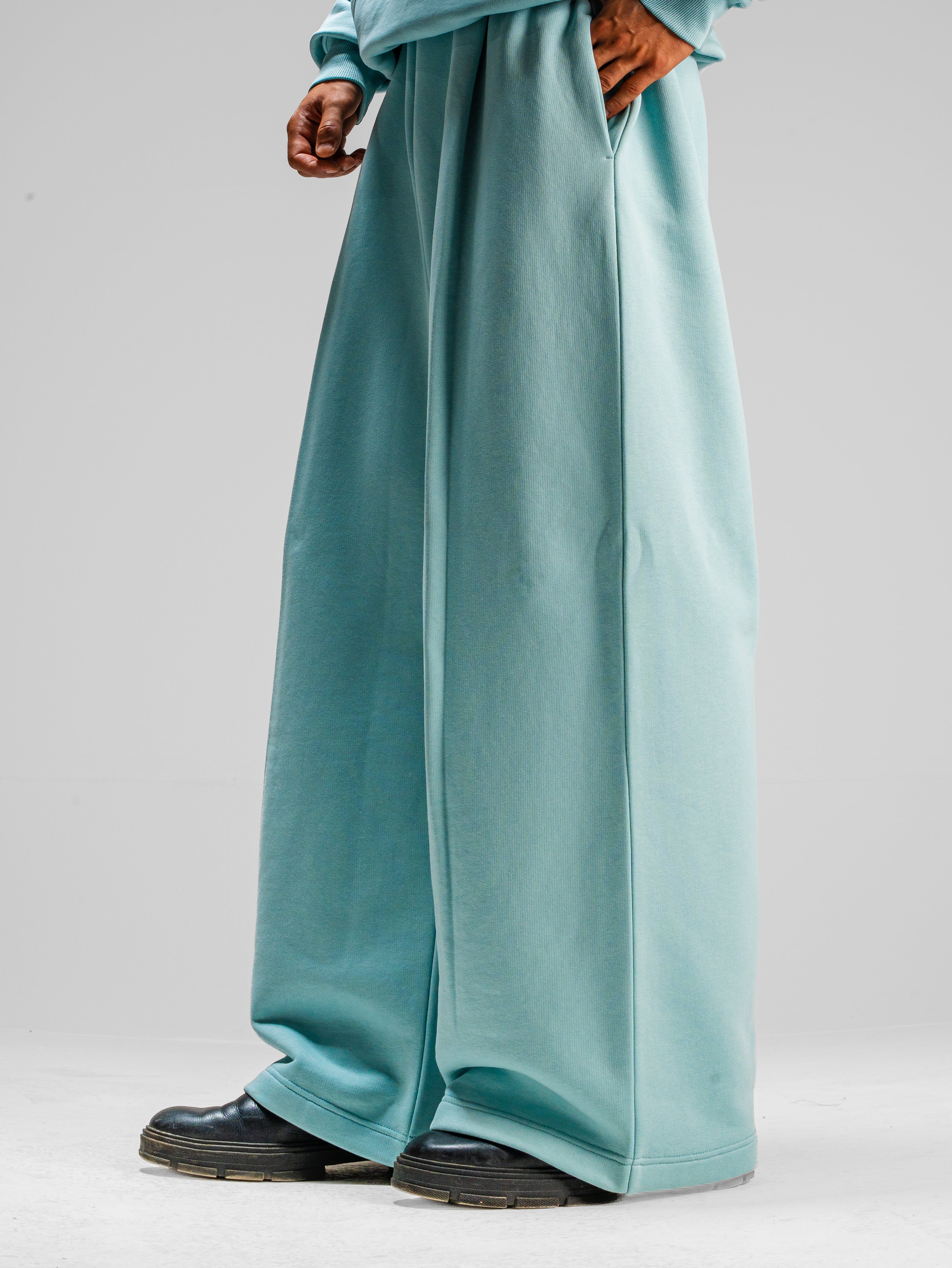 Y33 Pleated Baggy Organic Sweatpants - Mineral Sage [Pre-order]