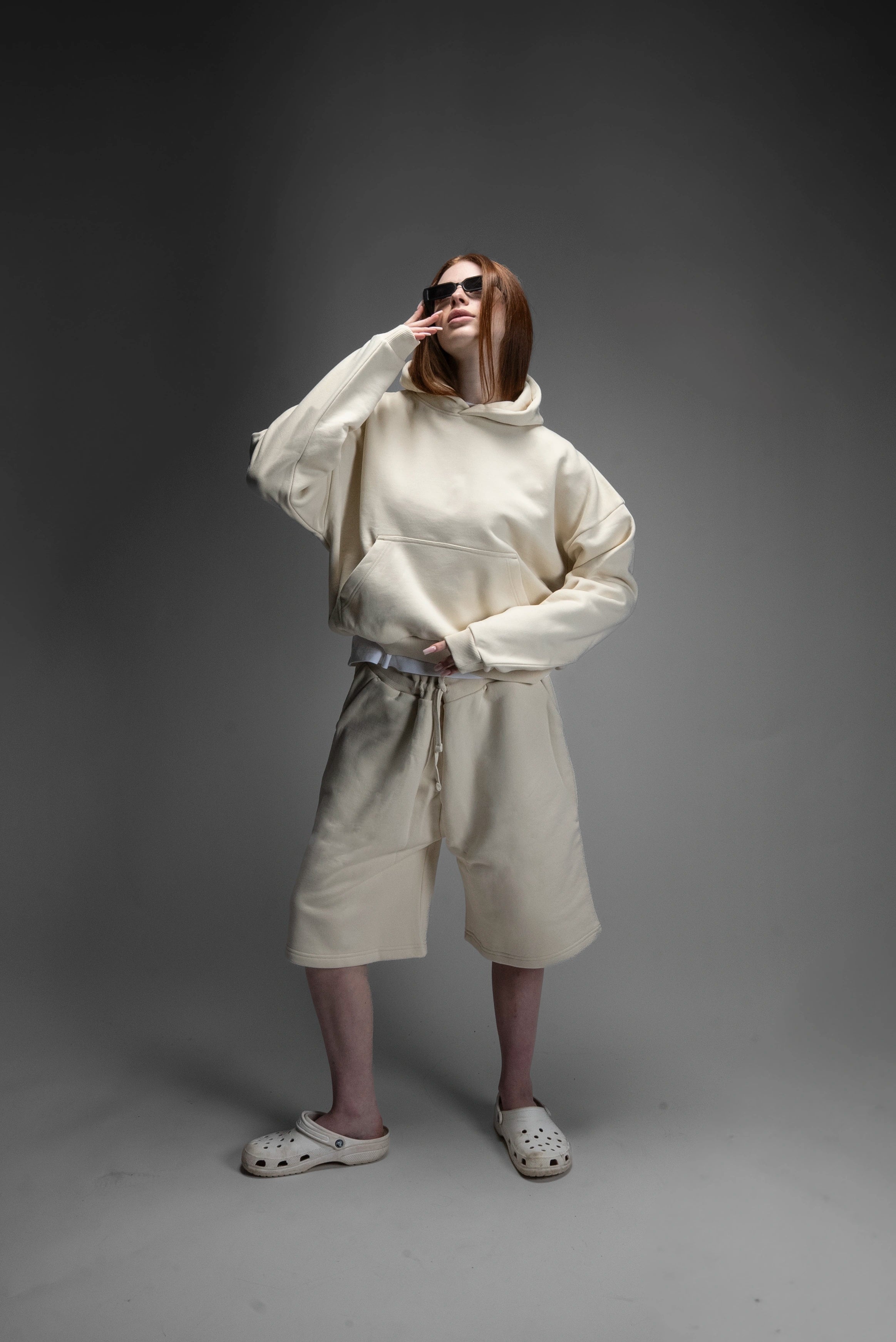 Z24 Athletic Baggy Shorts, Arctic Wolf — 530GSM Organic Fleece-Back Jersey [pre-order, March 23rd]