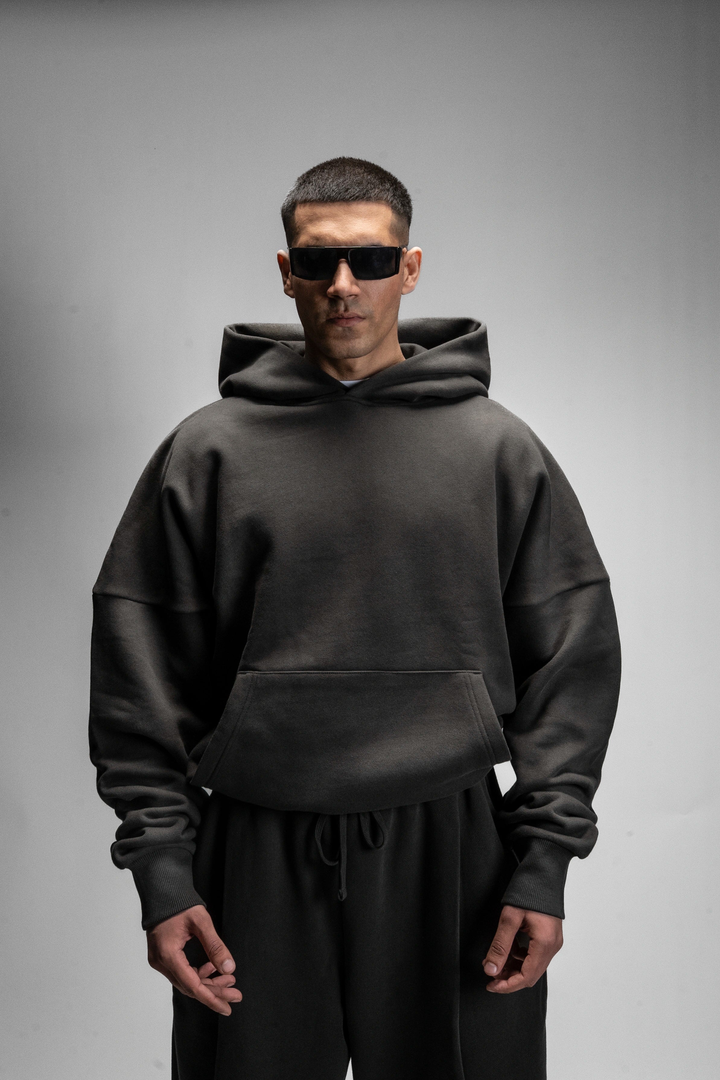 Y27 Ultra Heavy Organic Pull-Over, Cropped & Boxy, Volcanic Ash [Pre-Order, March 15th]