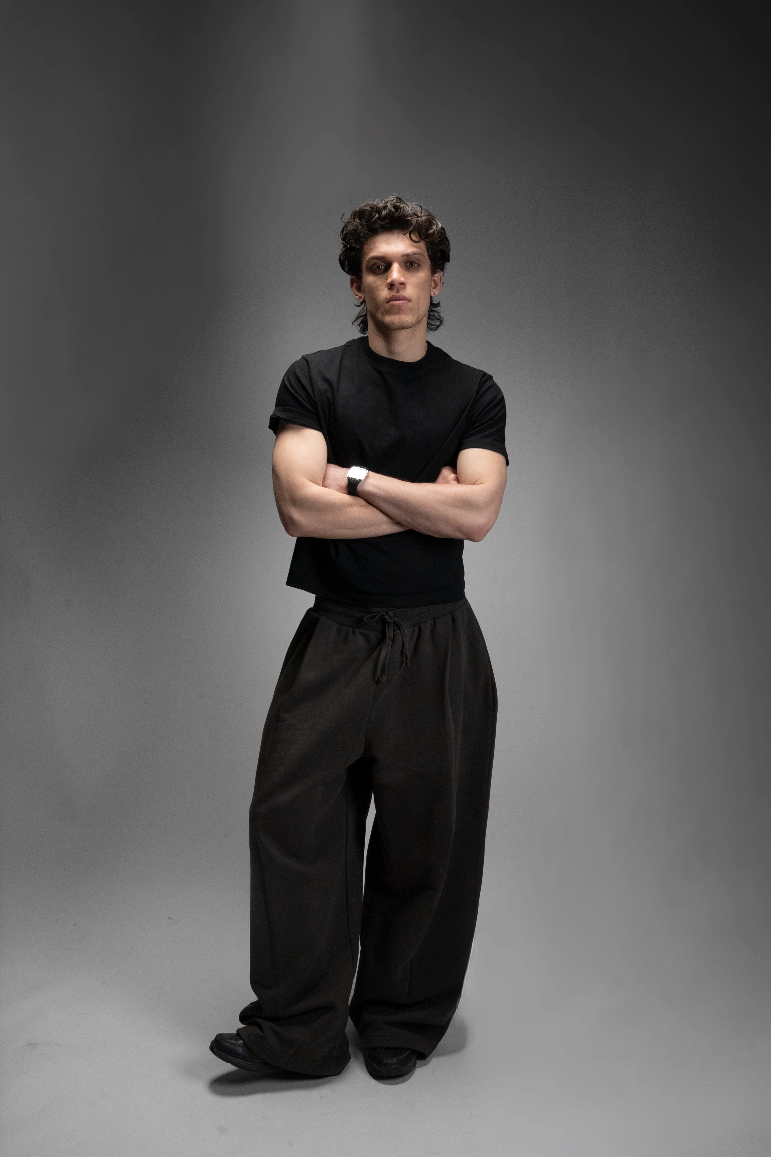 S32 Standard Fit Cropped T-Shirt — 220 GSM Organic Cotton - Black [IN STOCK]