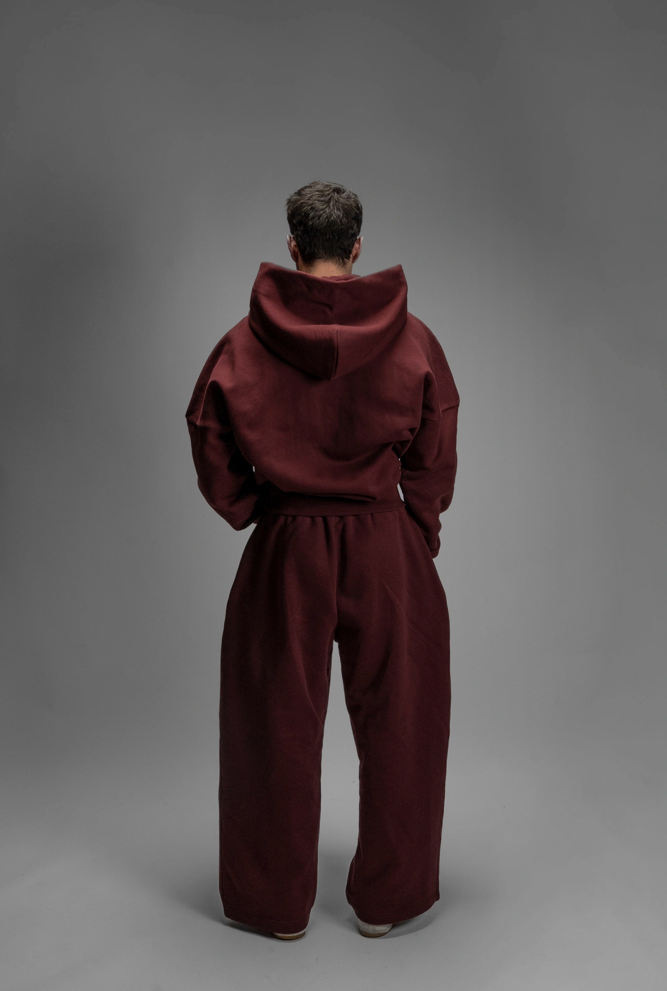 Y27 Ultra Heavy Organic Pull-Over, Cropped & Boxy, Maroon [Pre-order]