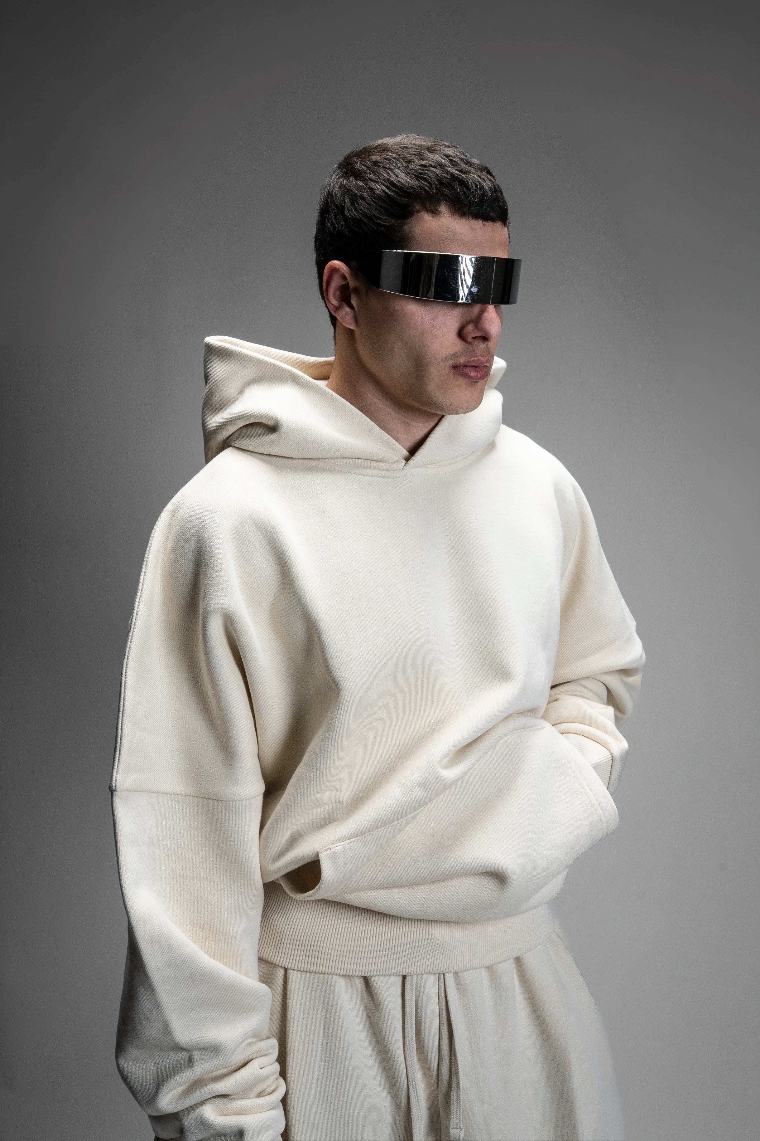 Y27 Ultra Heavy Organic Pull-Over, Cropped & Boxy, Artic Wolf [Pre-order]