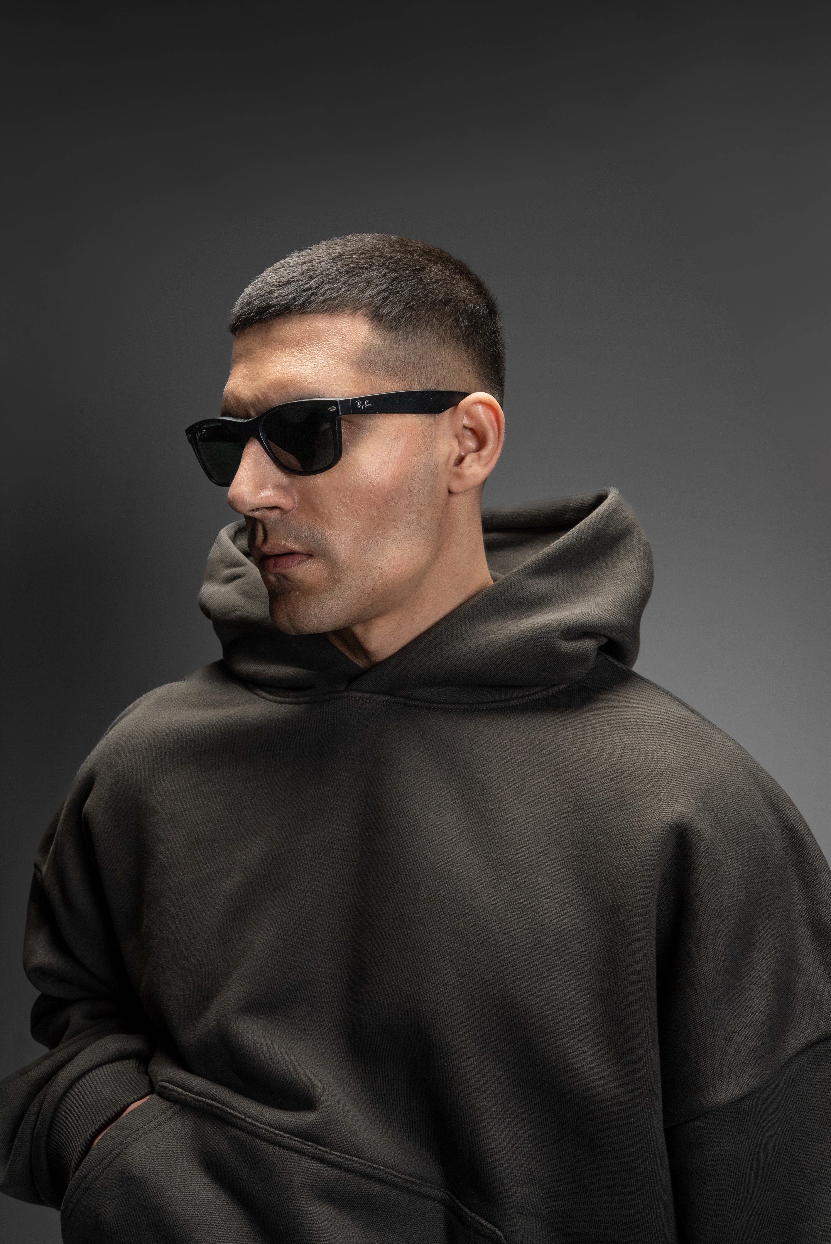 Z25 Athletic Cropped Hoodie, Volcanic Ash — 530GSM Organic Jersey Fleece-back [Pre-order, March 23rd]