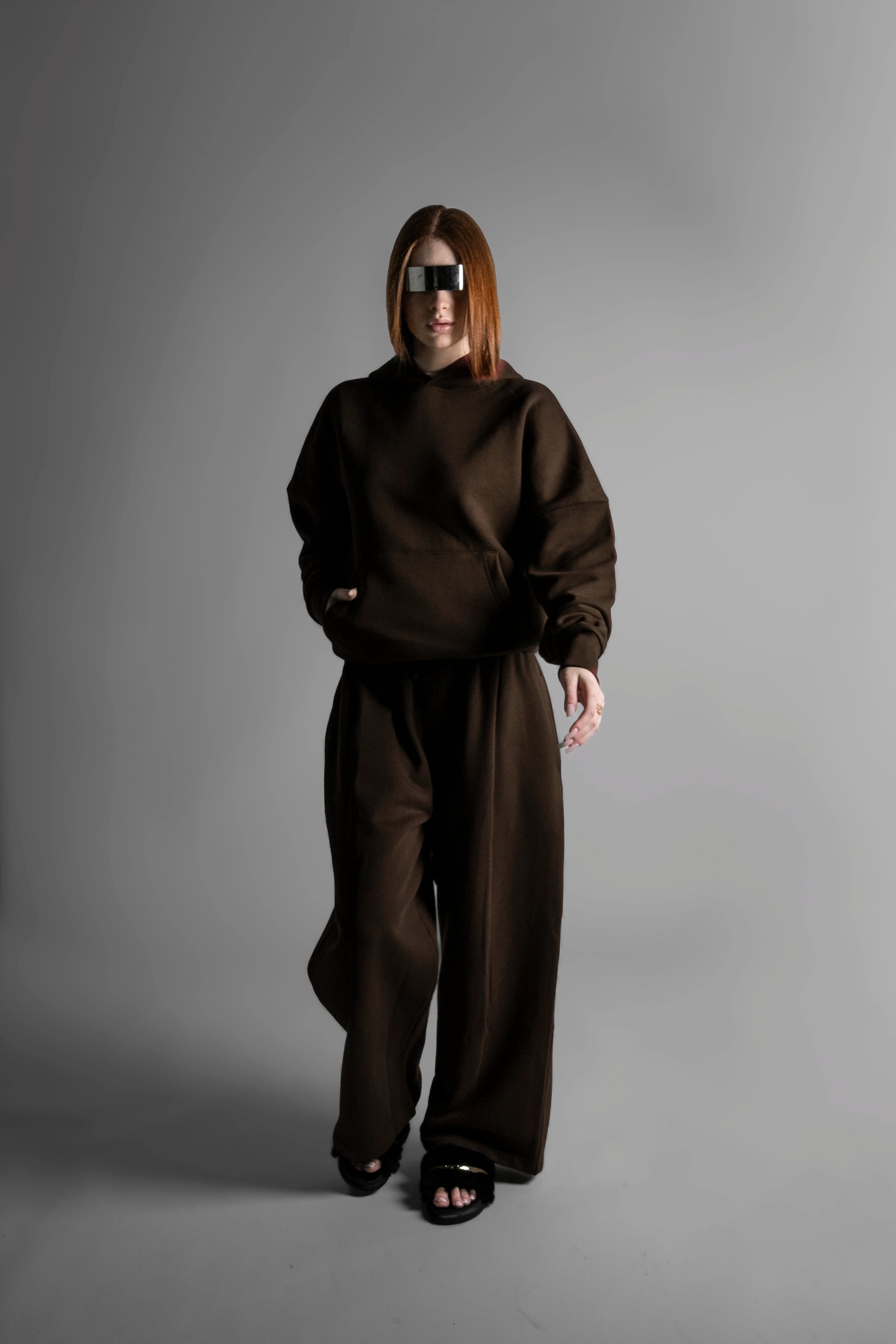 Y27 Ultra Heavy Organic Pull-Over, Cropped & Boxy, Mocha Brown [Pre-order. March 26th]