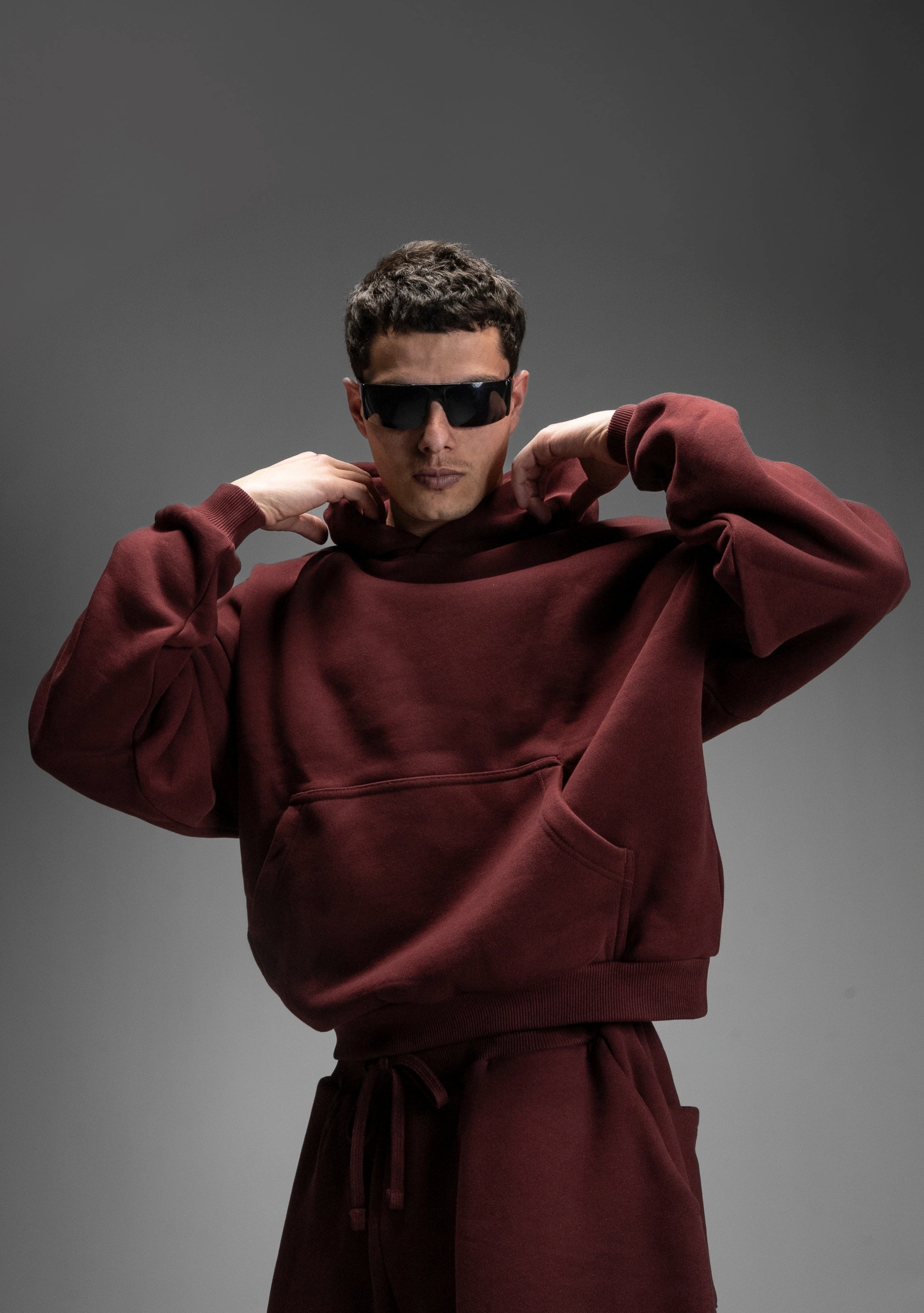 Z24 Athletic Baggy Shorts, Maroon - 530GSM Organic Fleece-Back Jersey [March 23rd pre-order]