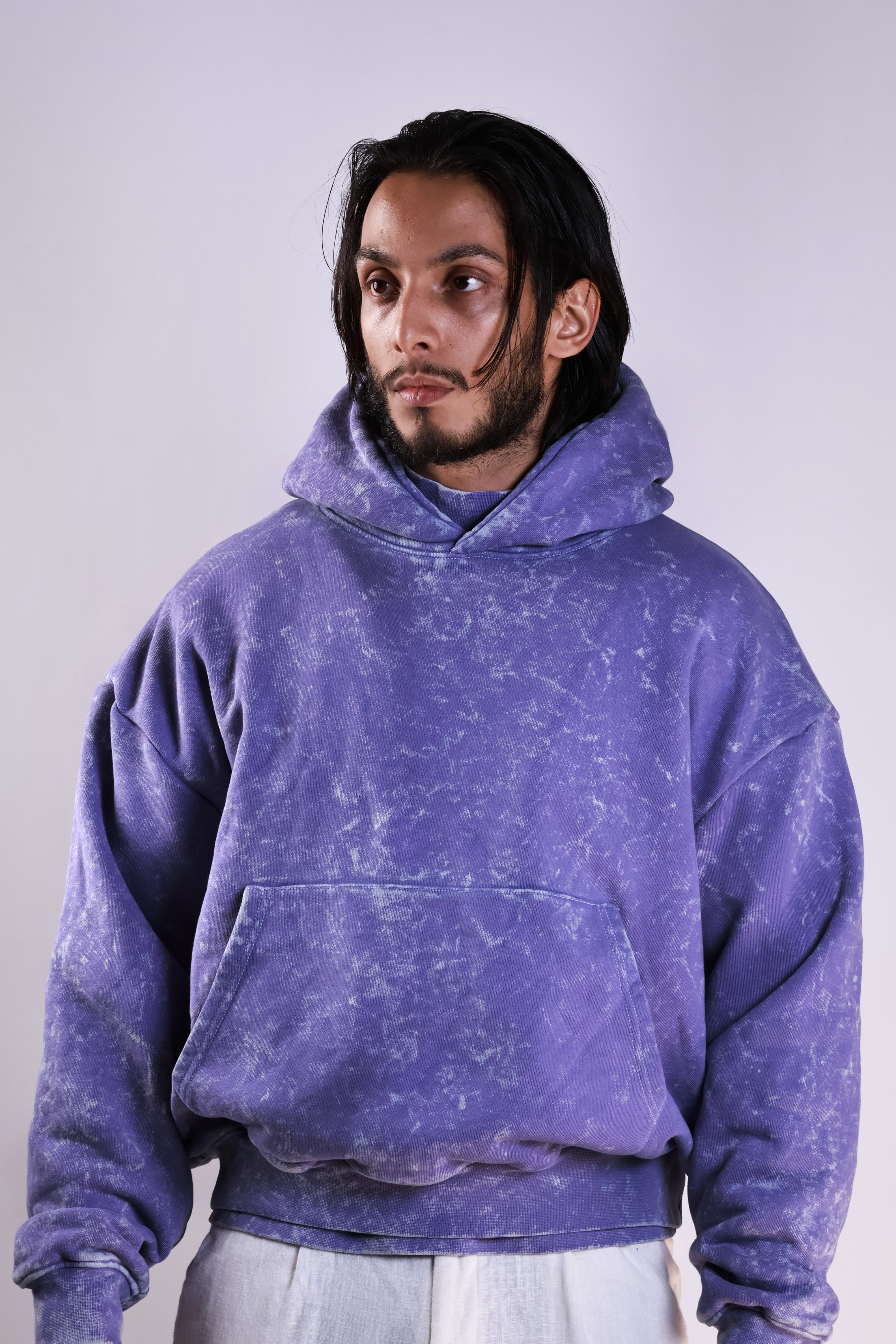 SE510F1 - Marbled Indigo Pull Over (Pre-Order)