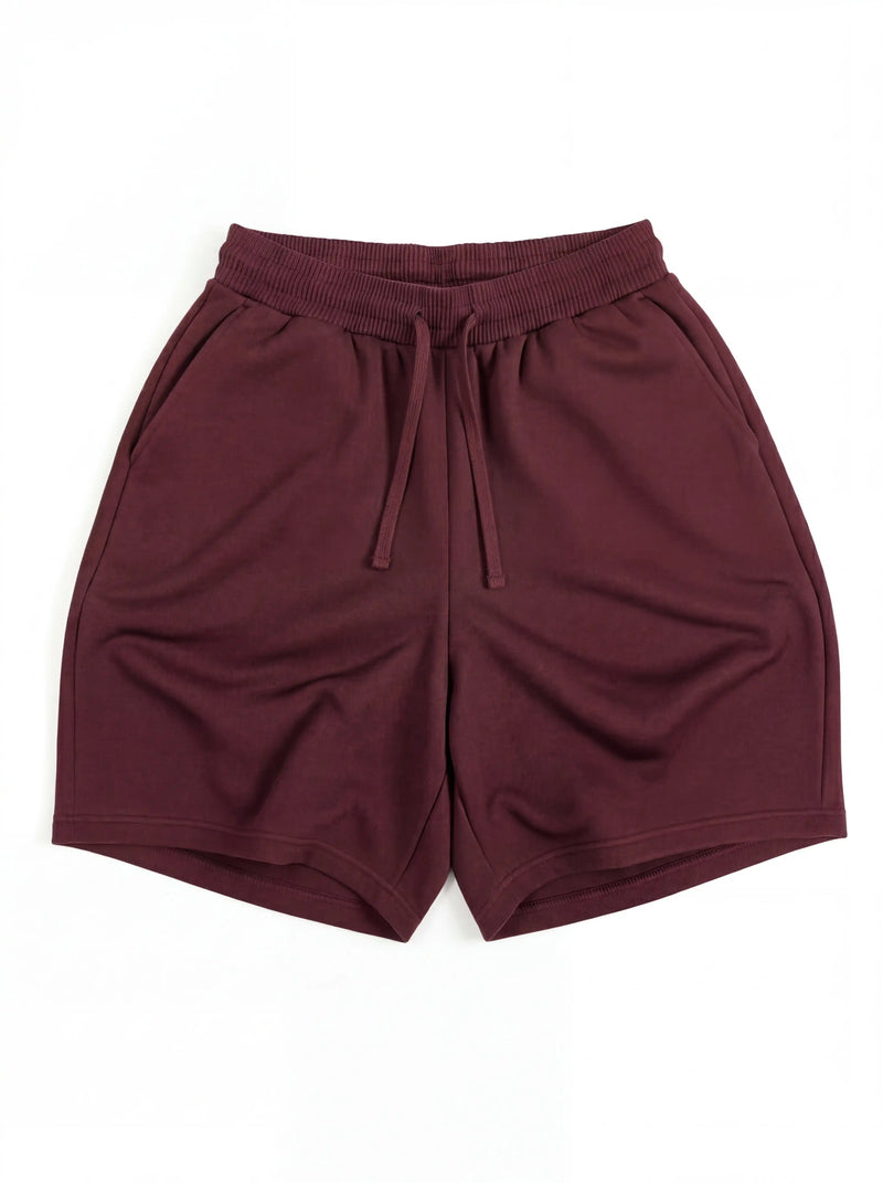 Z24 Athletic Baggy Shorts, Maroon - 530GSM Organic Fleece-Back Jersey