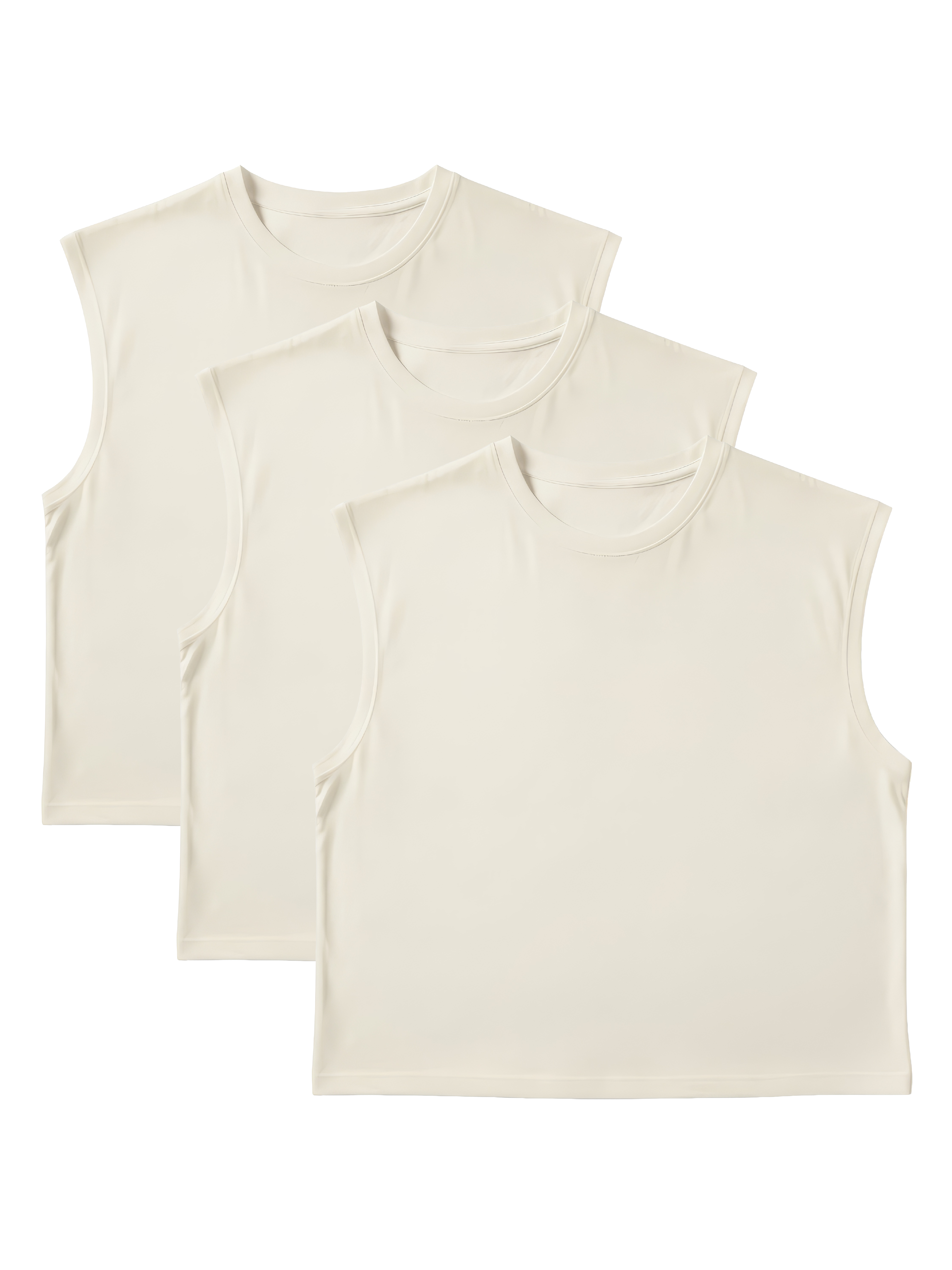 S22 Cropped Sleeveless Shirt 3-pack, Artic Wolf