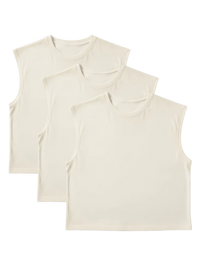 S22 Cropped Sleeveless Shirt 3-pack, Artic Wolf