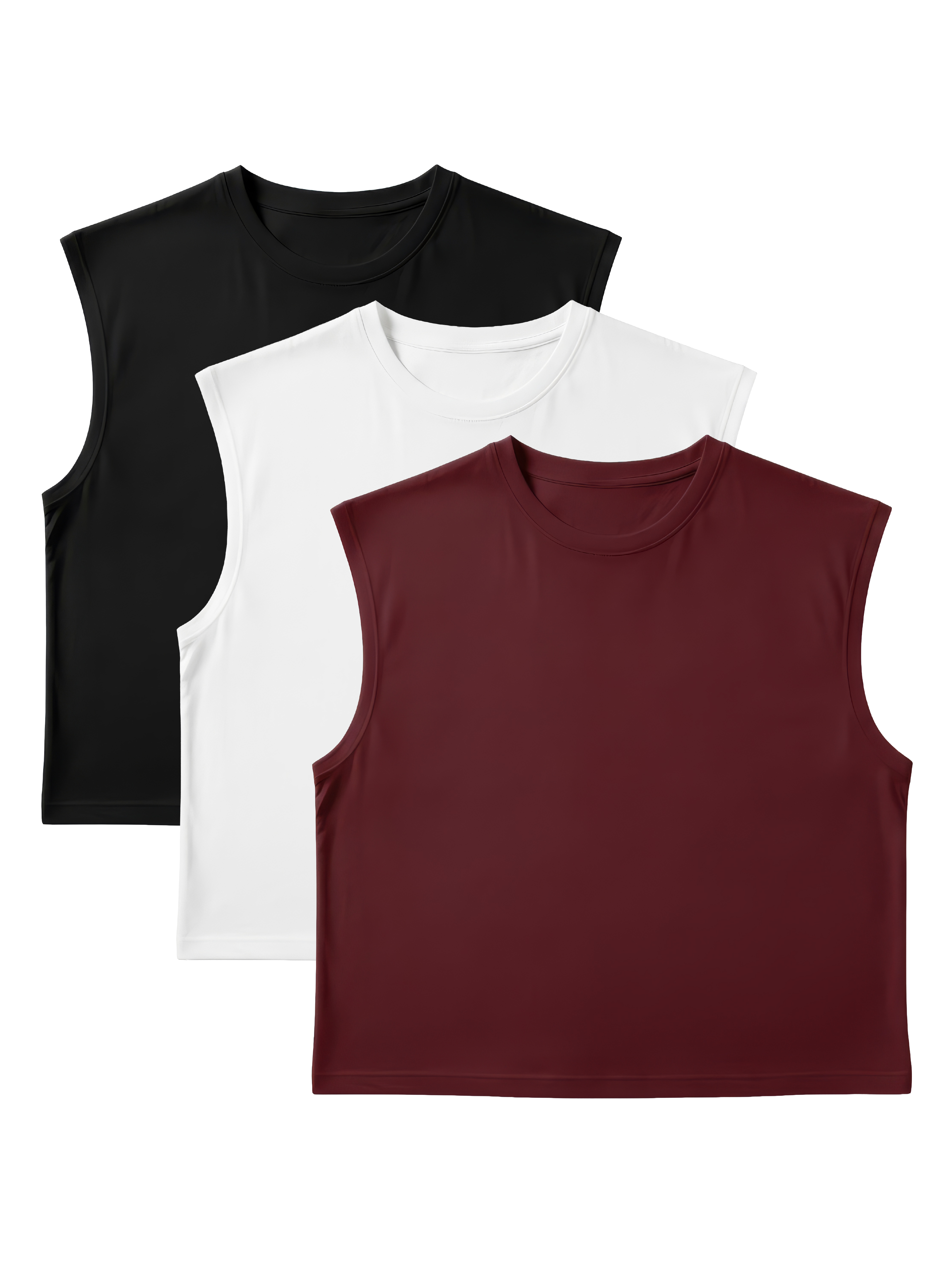 S22 Cropped Sleeveless Shirt 3-pack, Ember