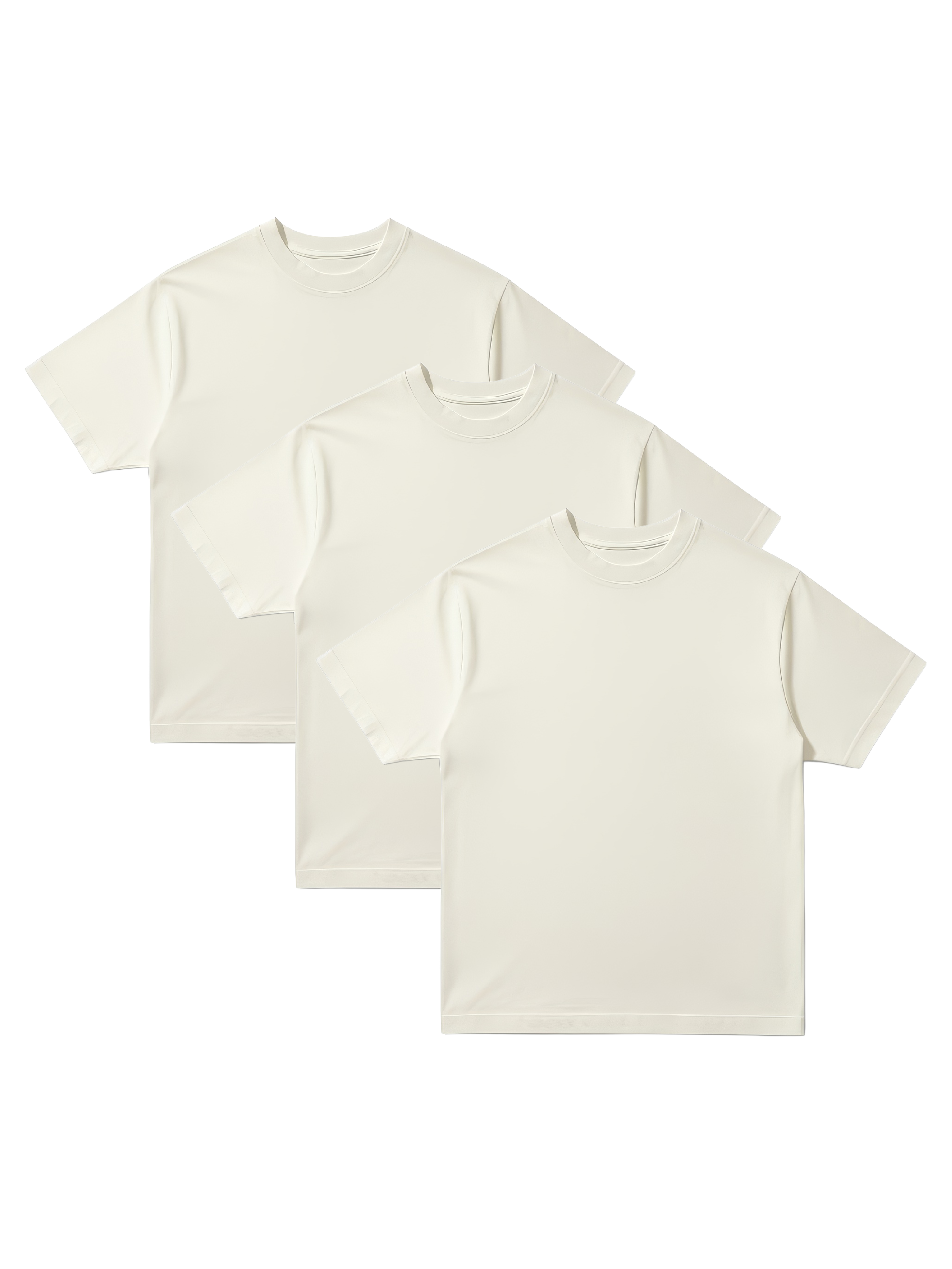 S32 Organic Standard Fit Cropped Tees, Artic Wolf 3-Pack