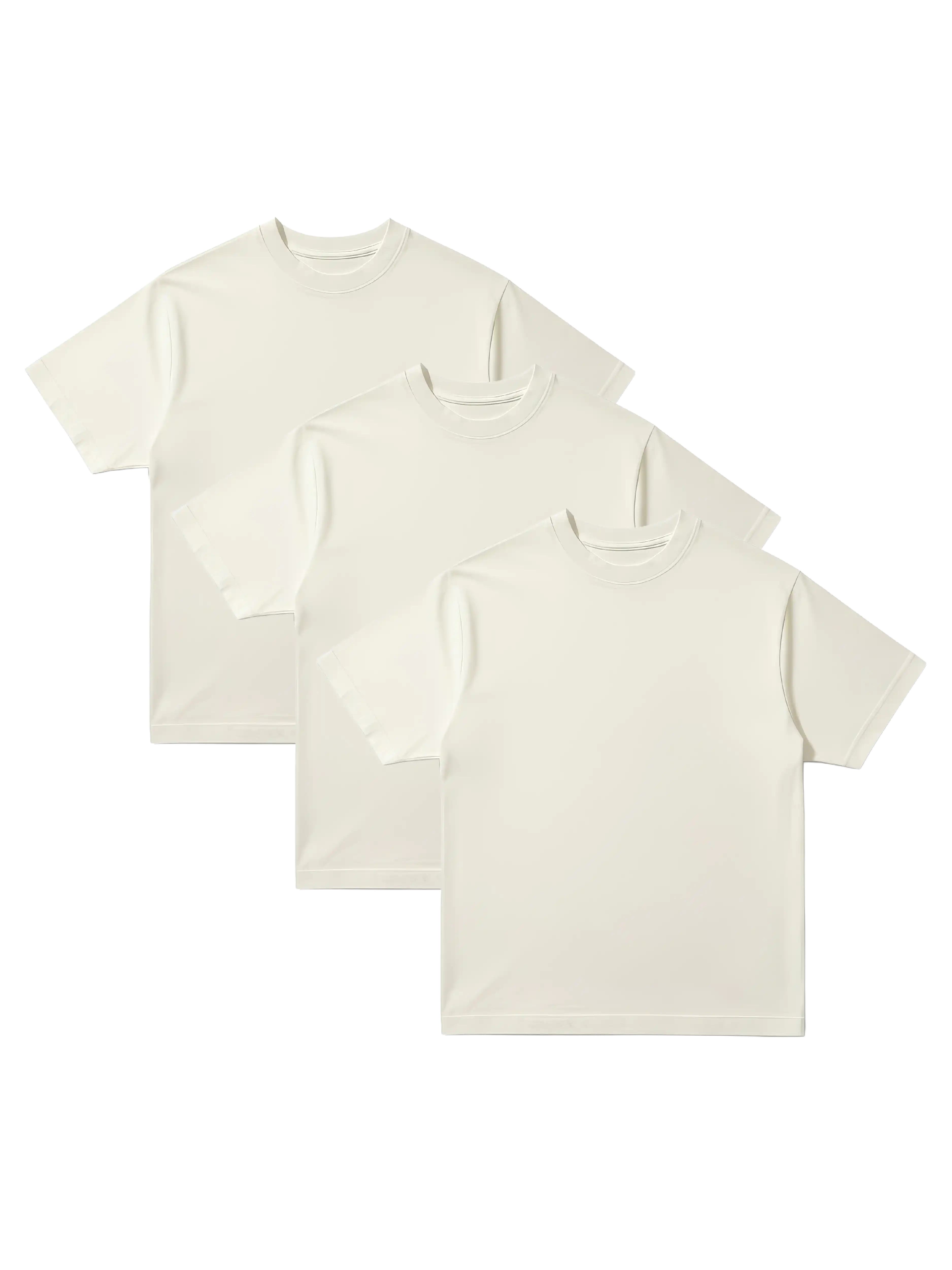 S32 Organic Standard Fit Cropped Tees, Artic Wolf 3-Pack