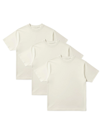 S32 Organic Standard Fit Cropped Tees, Artic Wolf 3-Pack