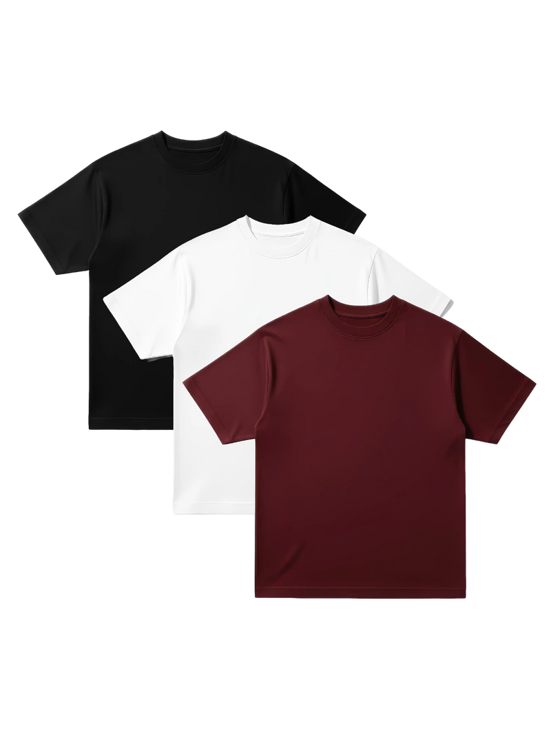 3-Pack Organic cropped Tees, Ember