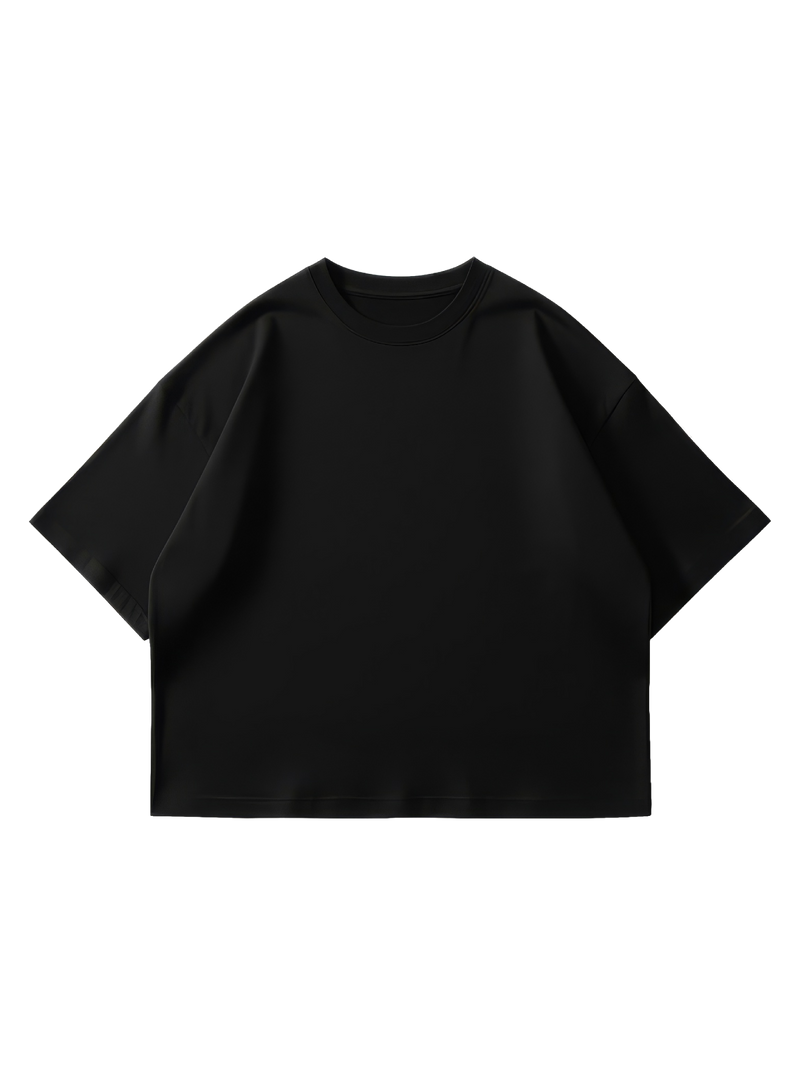 Heavy Oversized Tee, 310GSM Organic Cotton, Black