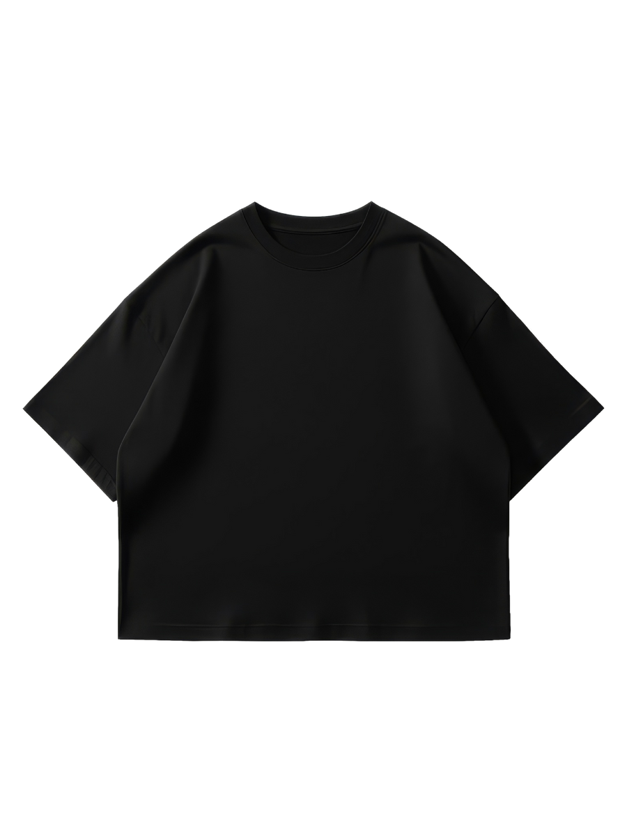 Heavy Oversized Tee, 310GSM Organic Cotton, Black