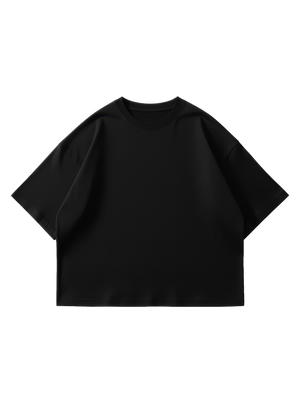 Heavy Oversized Tee, 310GSM Organic Cotton, Black