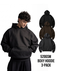 Y27 Ultra Heavy Organic Pull-Overs, Industrial, Hoodie 3-Pack