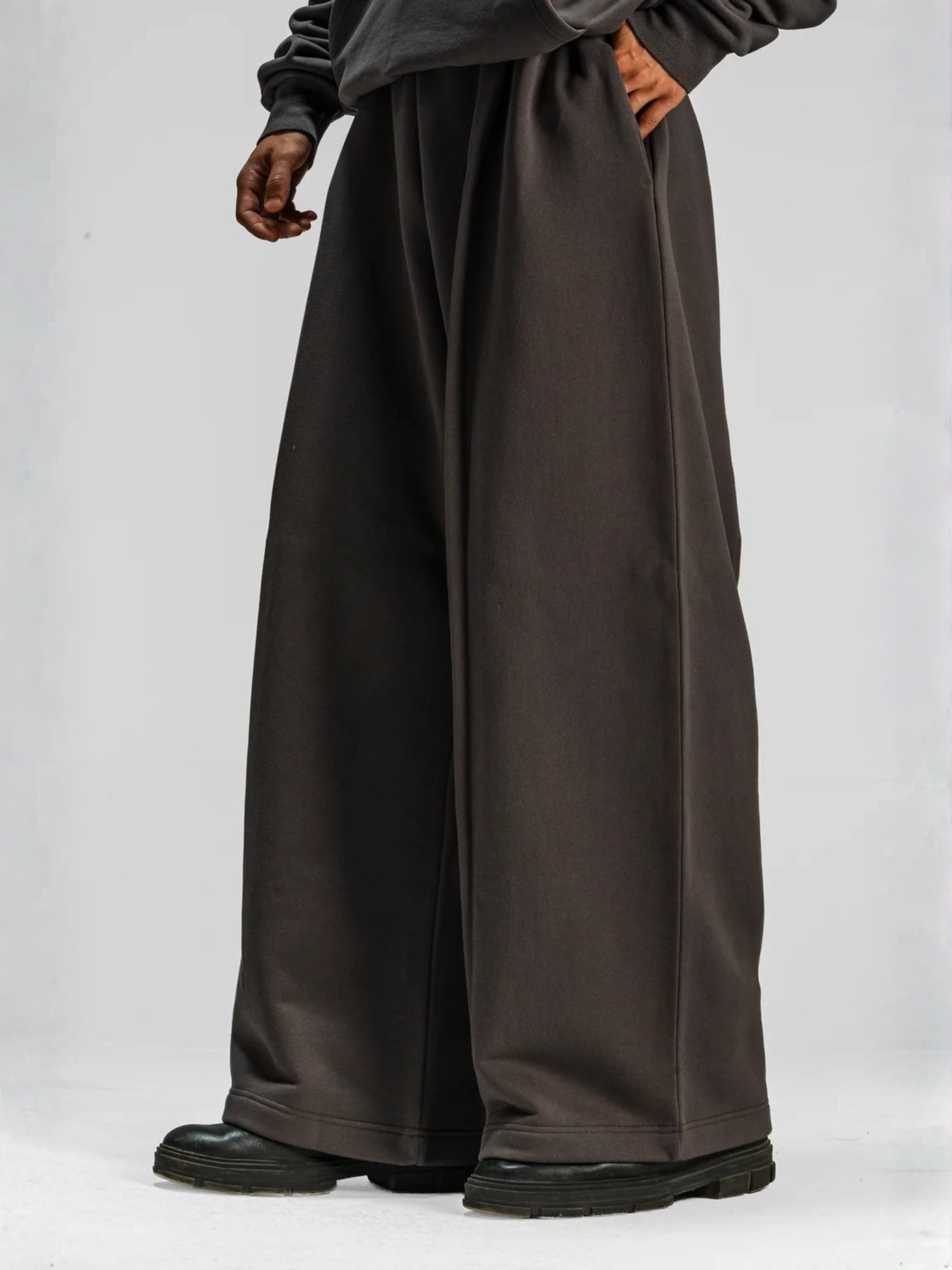 Y33 Pleated Baggy Organic Sweatpants - Anthracite [Pre-order]