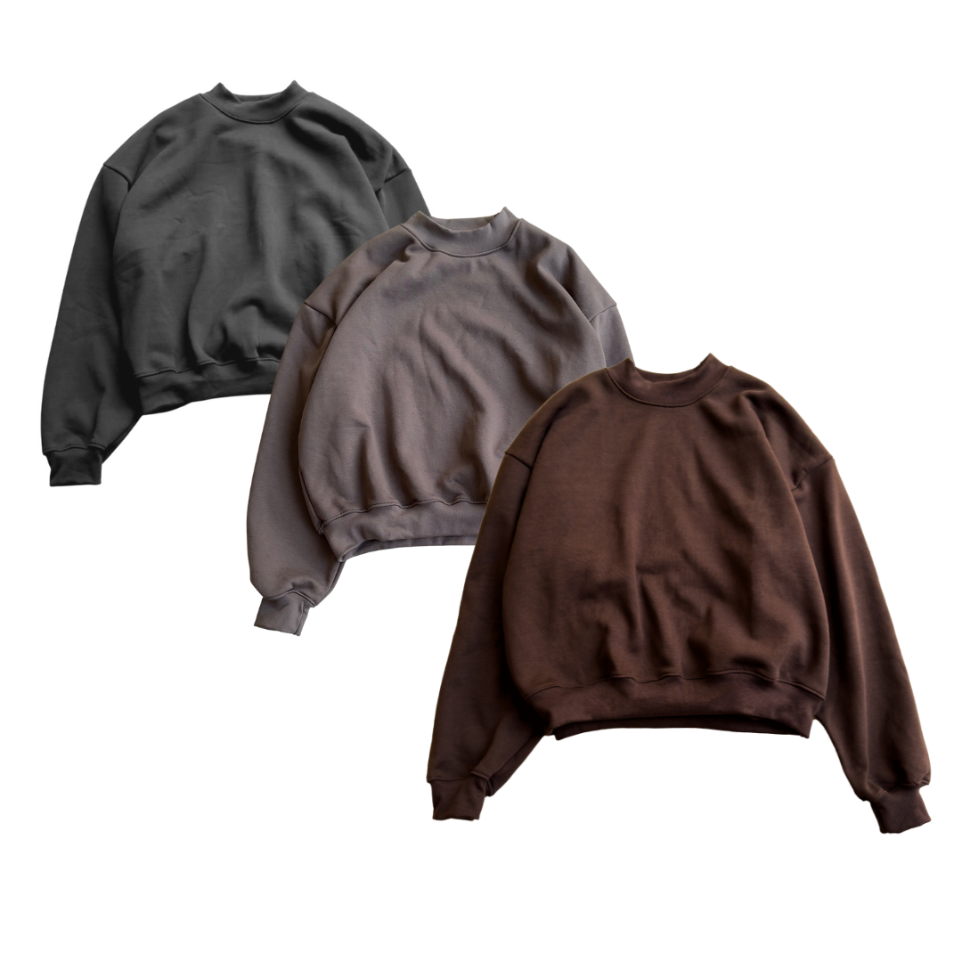 Ultra Luxury Heavy Crew Neck Box - Neutrals (March Delivery/Worth $180)