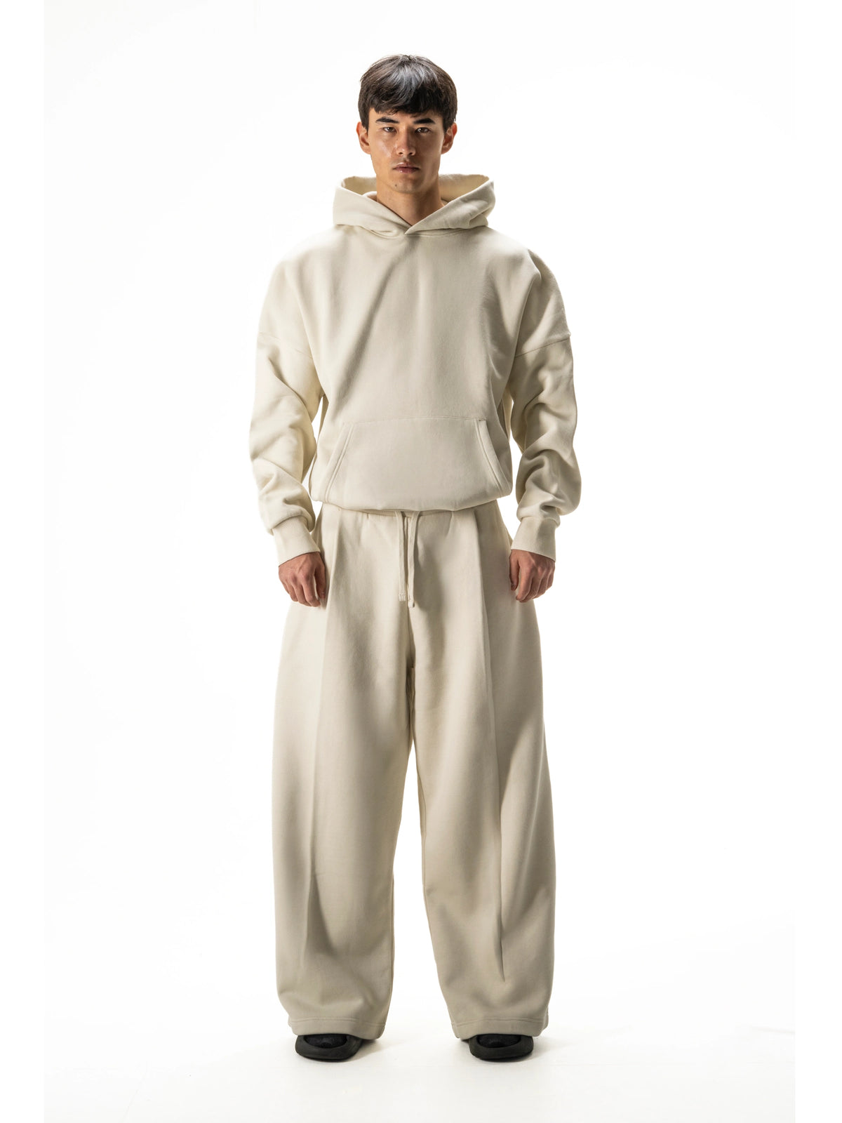 Y27 Premium Heavy Boxy Organic Hoodie — Bone [520 GSM]