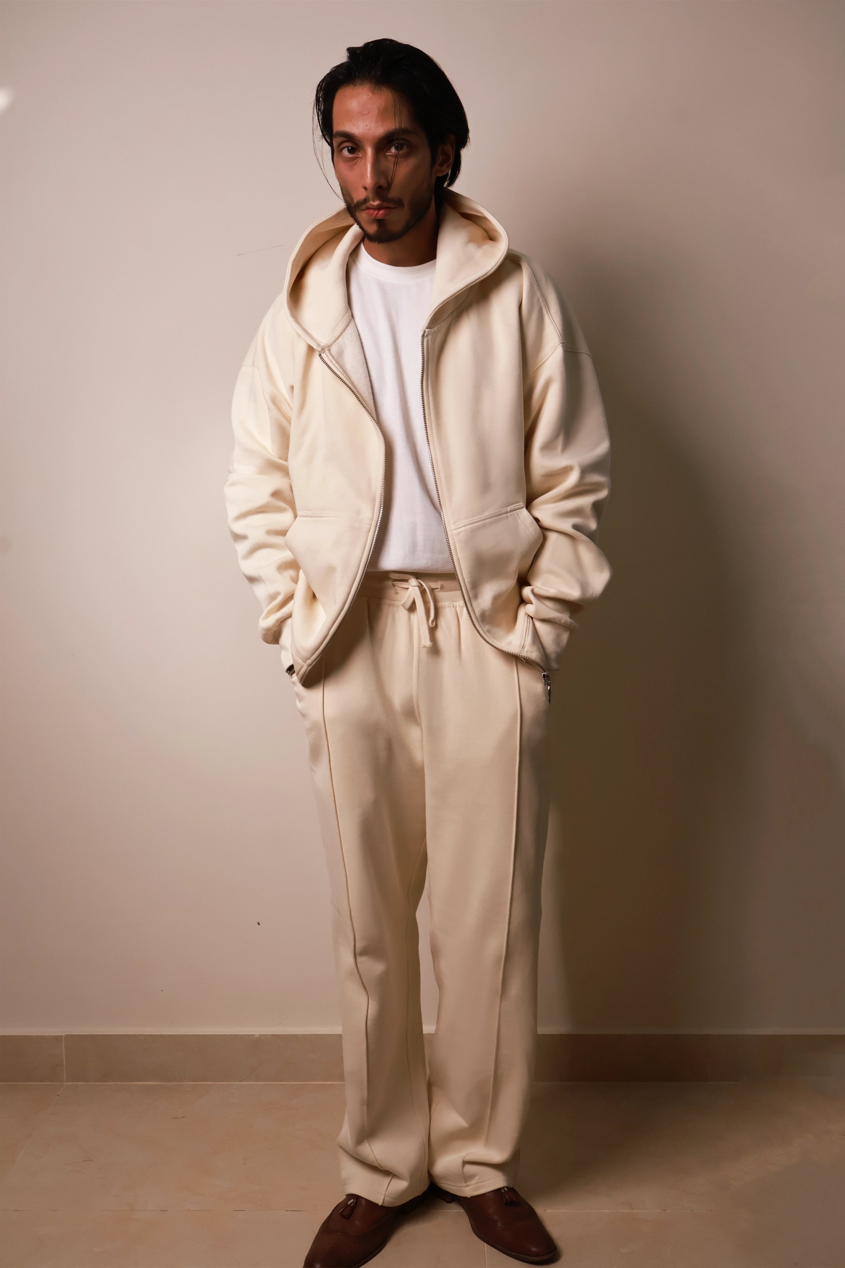X28 Straight Leg Pleated Sweats Dust Grey