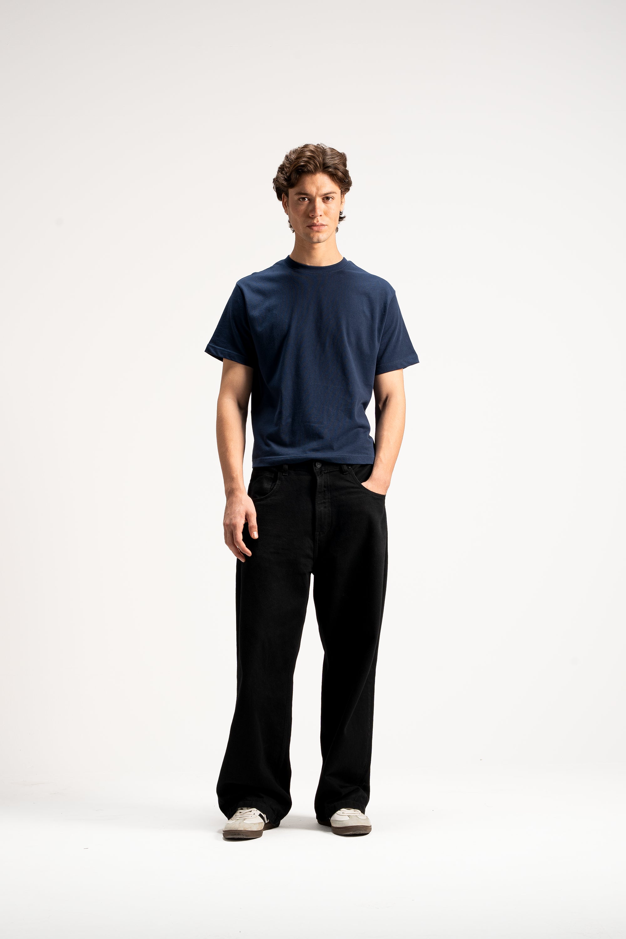 Standard Cropped Tee, 220 GSM Organic Cotton - Poseidon [pre-order]