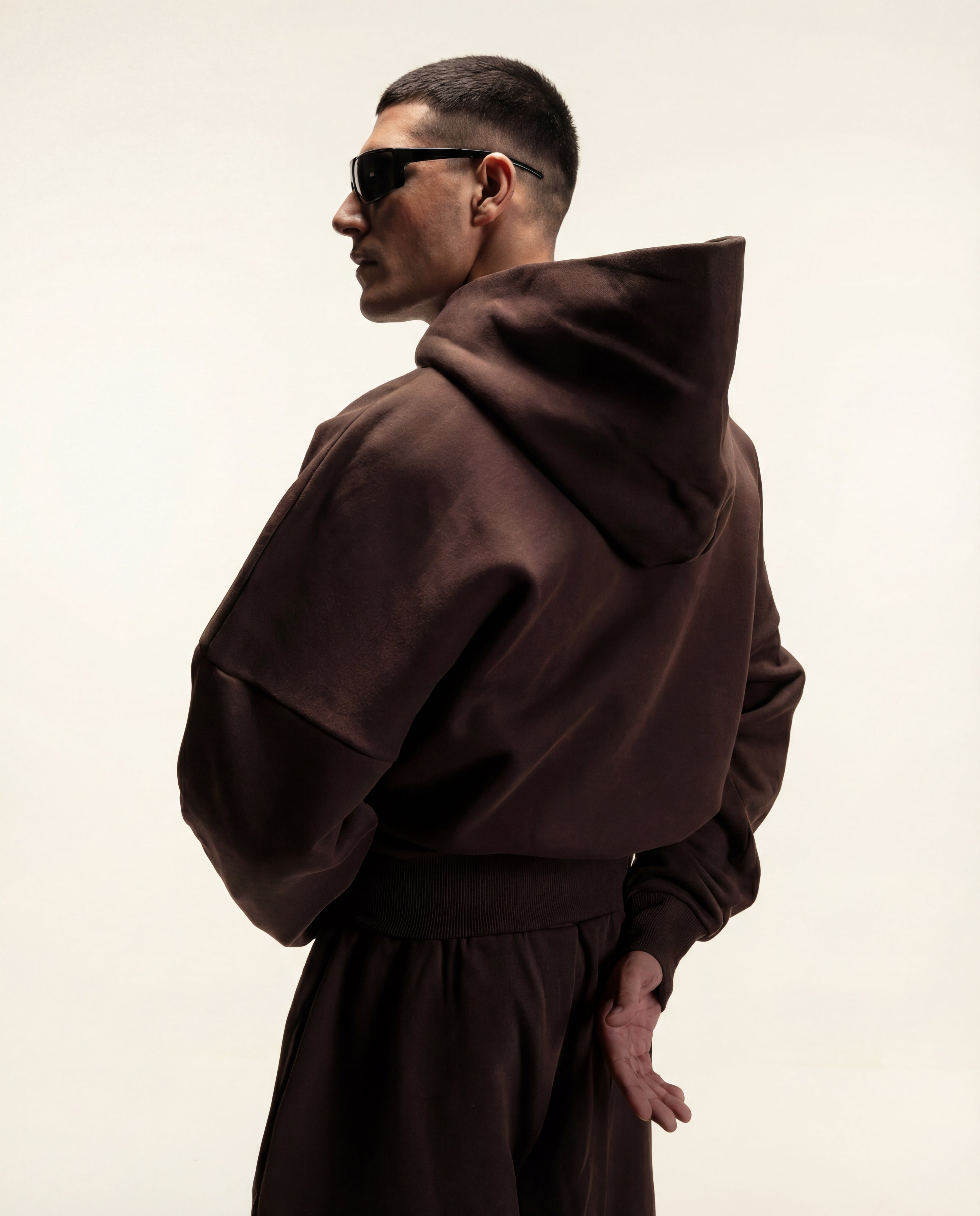 Y27 Ultra Heavy Organic Pull-Over, Cropped & Boxy, Mocha Brown [PRE-ORDER, SHIPS March 15]