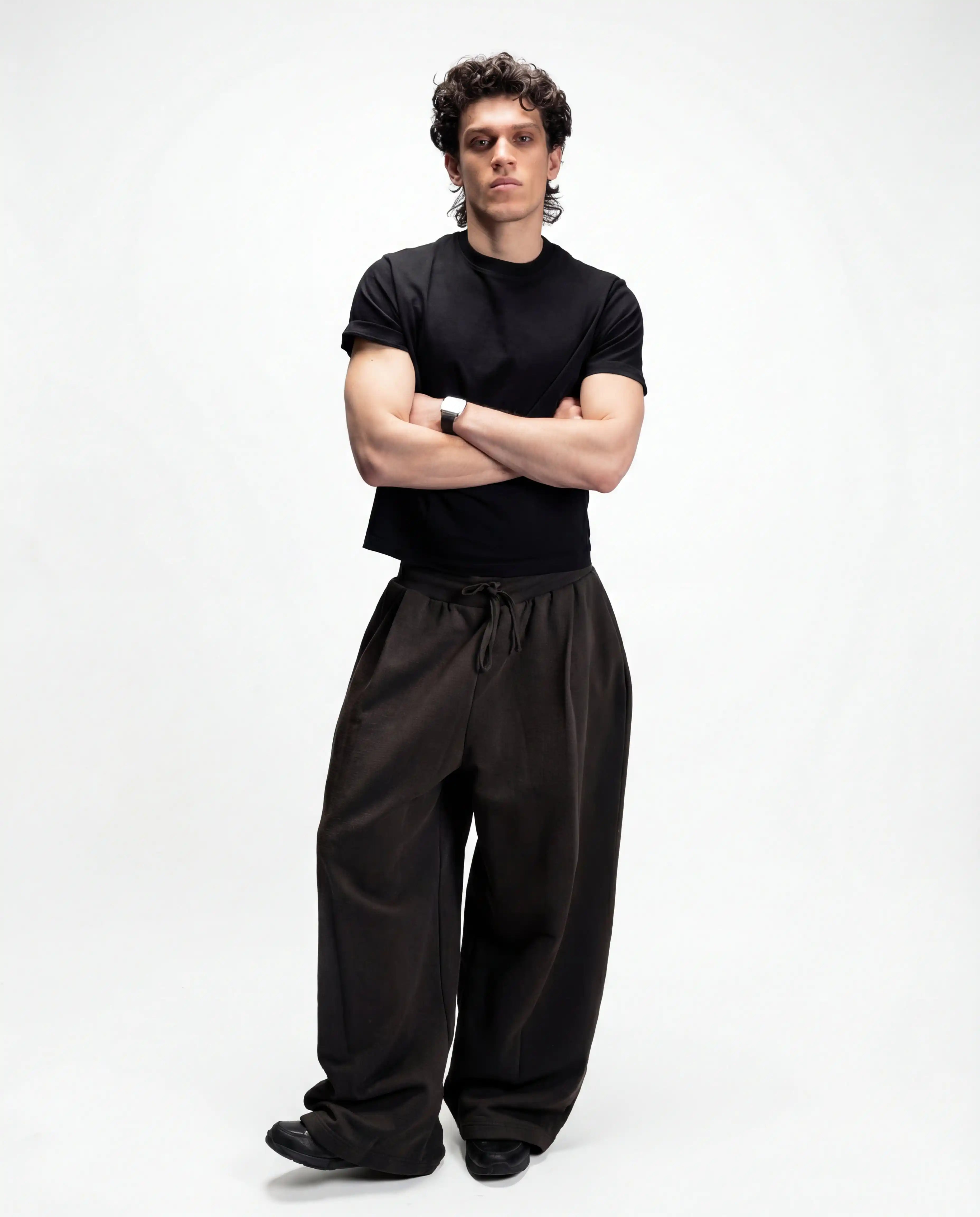 S32 Standard Fit Cropped T-Shirt — 220 GSM Organic Cotton - Black