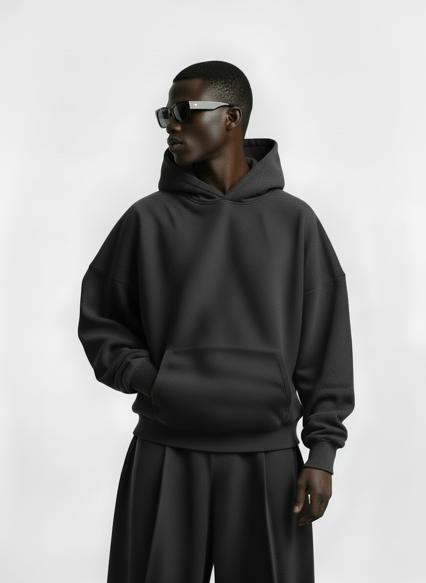 Y27 Ultra Heavy Organic Pull-Over, Cropped & Boxy, Volcanic Ash [Pre-order. March 26th]