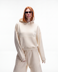 Z25 Cropped Hoodie, Arctic Wolf — 530GSM Organic Jersey Fleece-back