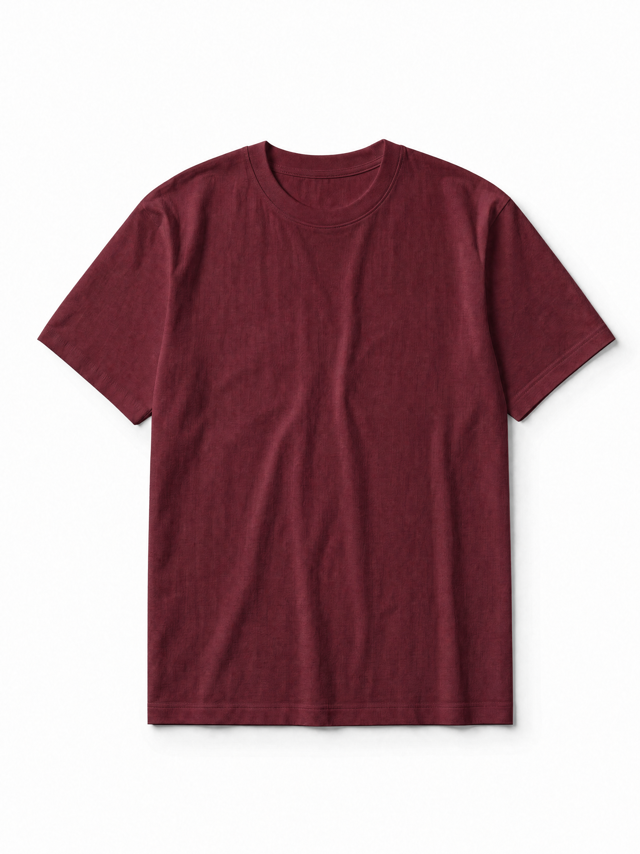 Regular Fit Tee, 240GSM Organic cotton - Maroon