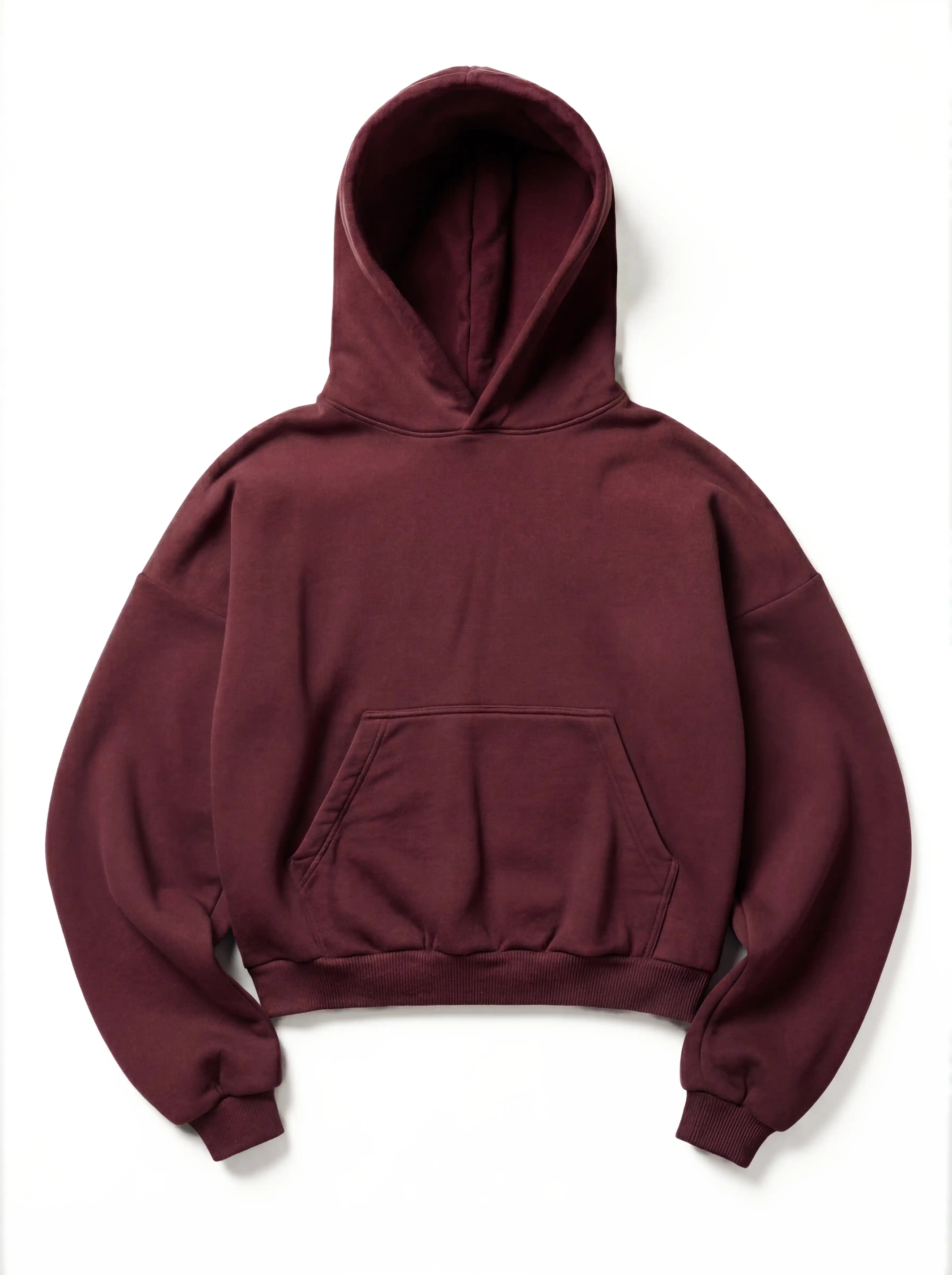Z25 Athletic Hoodie, Maroon— 530GSM Organic Jersey Fleece-back