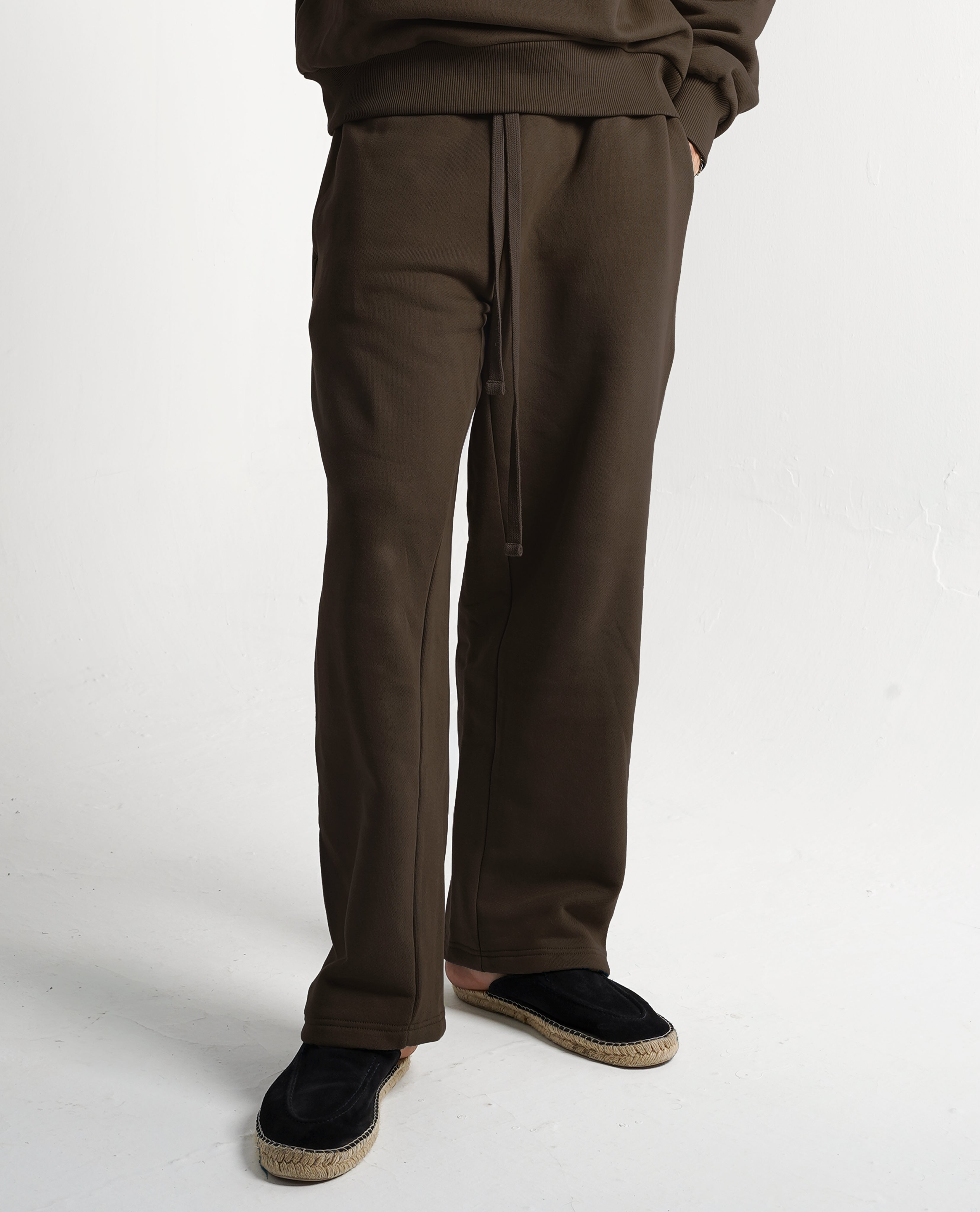 Y29 Ultra Heavy Organic Straight Leg Sweats, Mocha Brown [Pre-order, Ships Feb 10th]