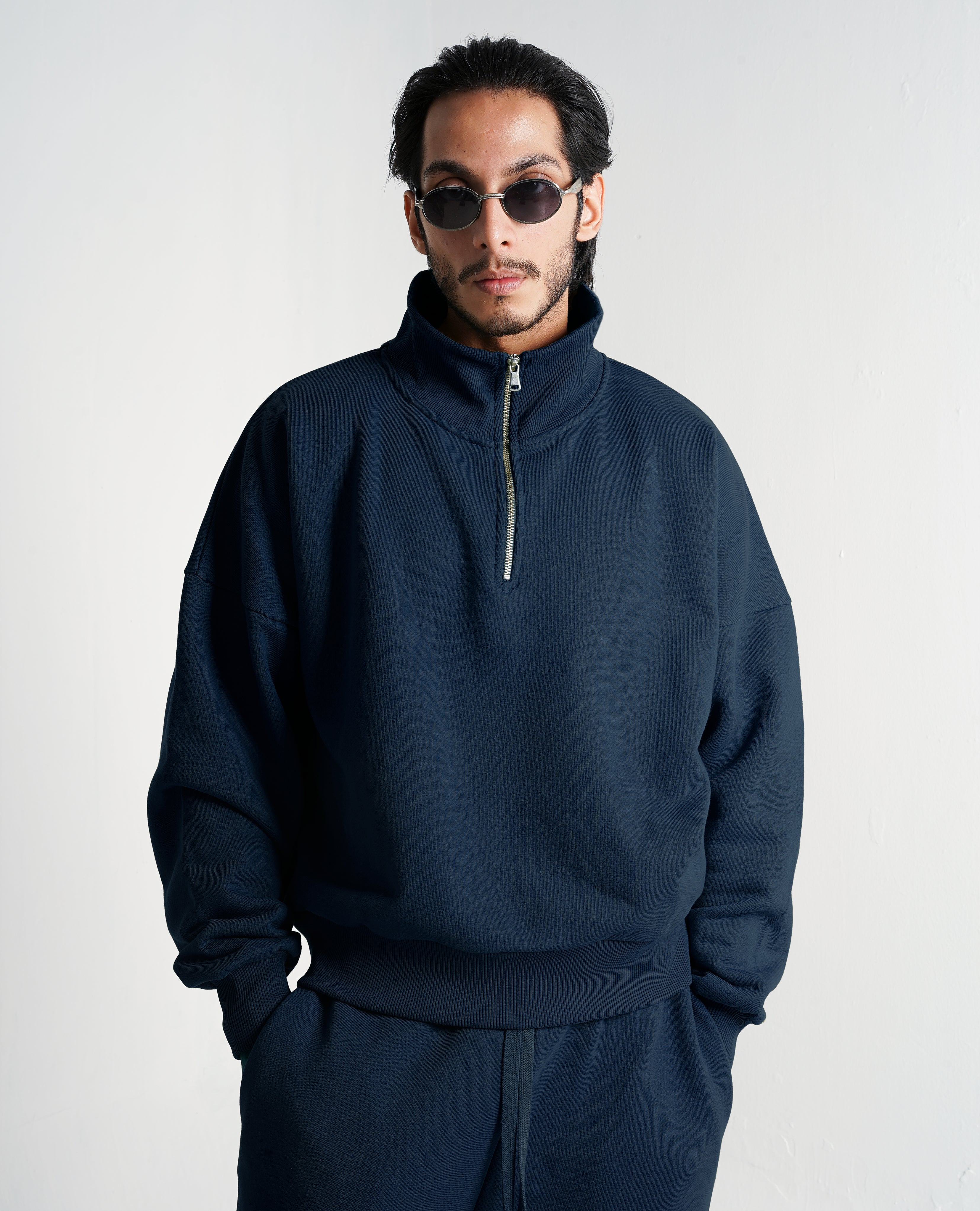 Y28 Ultra Heavy Organic Quarter Zip, Deep Navy [Pre-Order Ships Feb 10th]