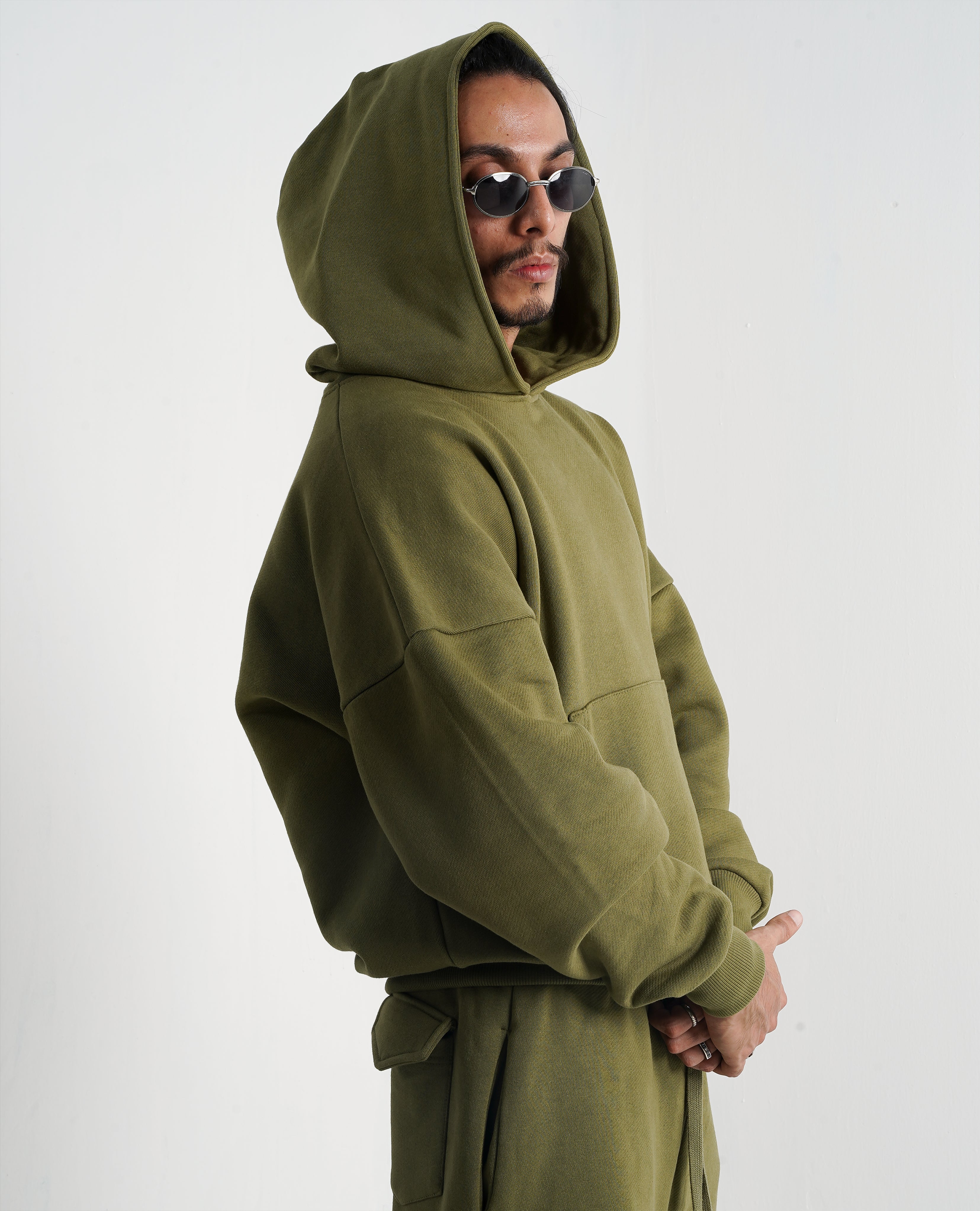 Y27 Ultra Heavy Organic Pull-Over, Olive Green