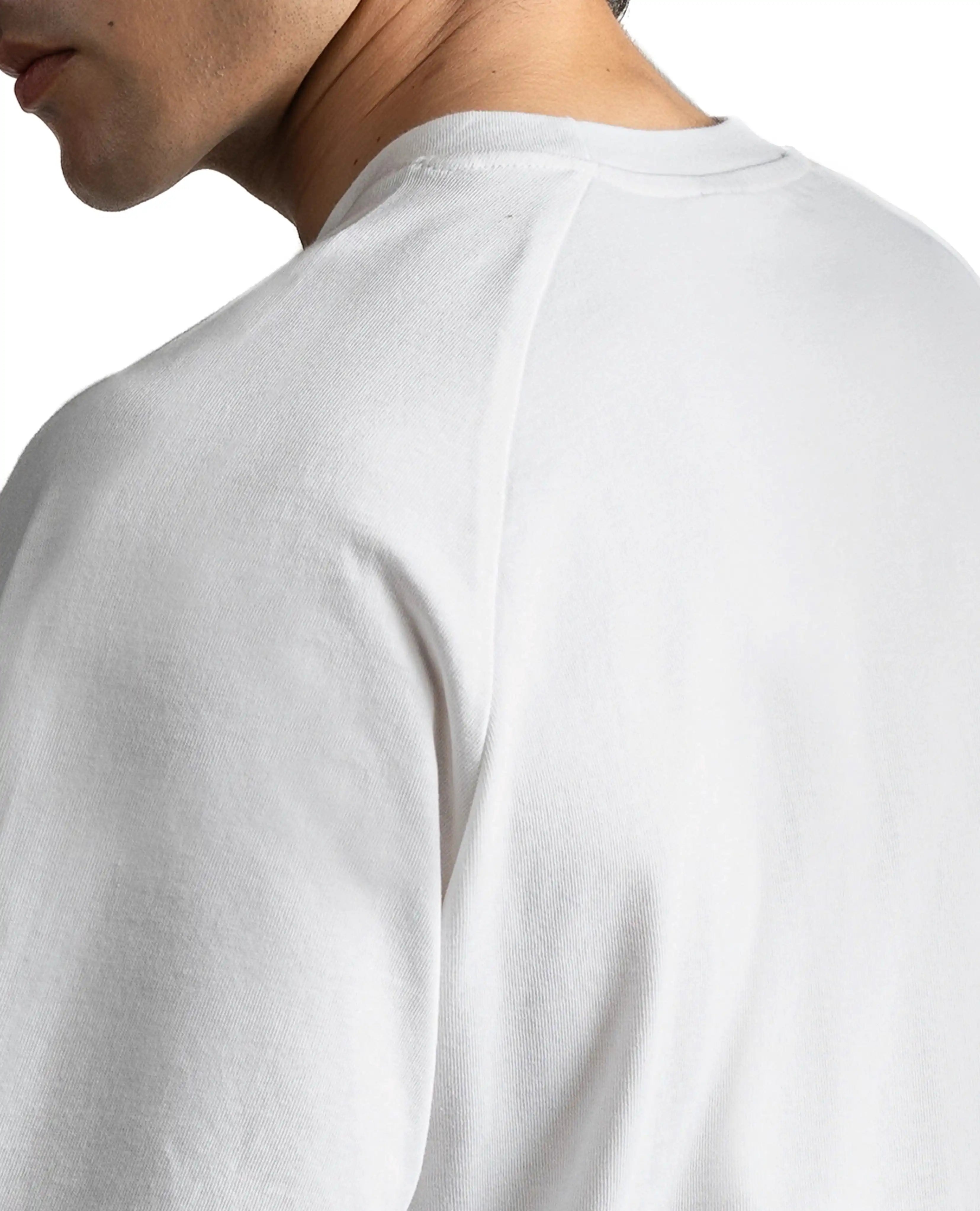 R32 Premium 220GSM Organic Cotton Raglan Tee – White [In stock]