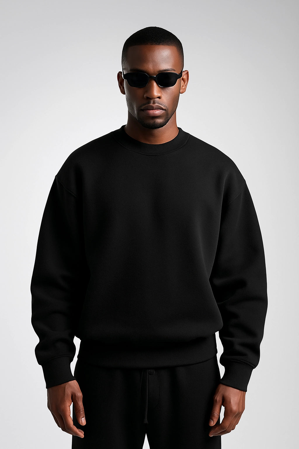 Y31 Ultra Heavy Organic Long Sleeve Sweatshirt, Jet Black