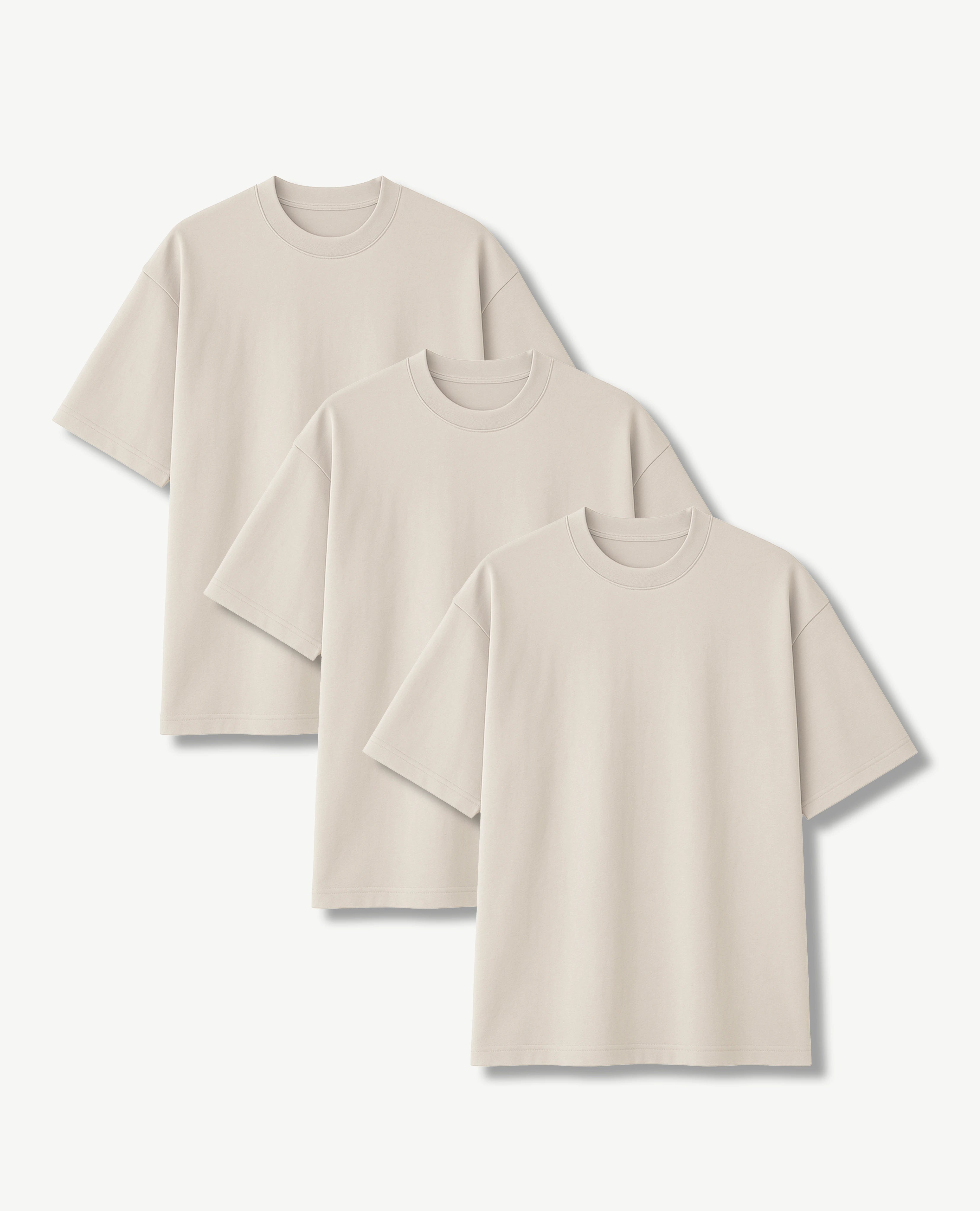 T32 Organic Heavy T-Shirt, Ivory 3-PACK