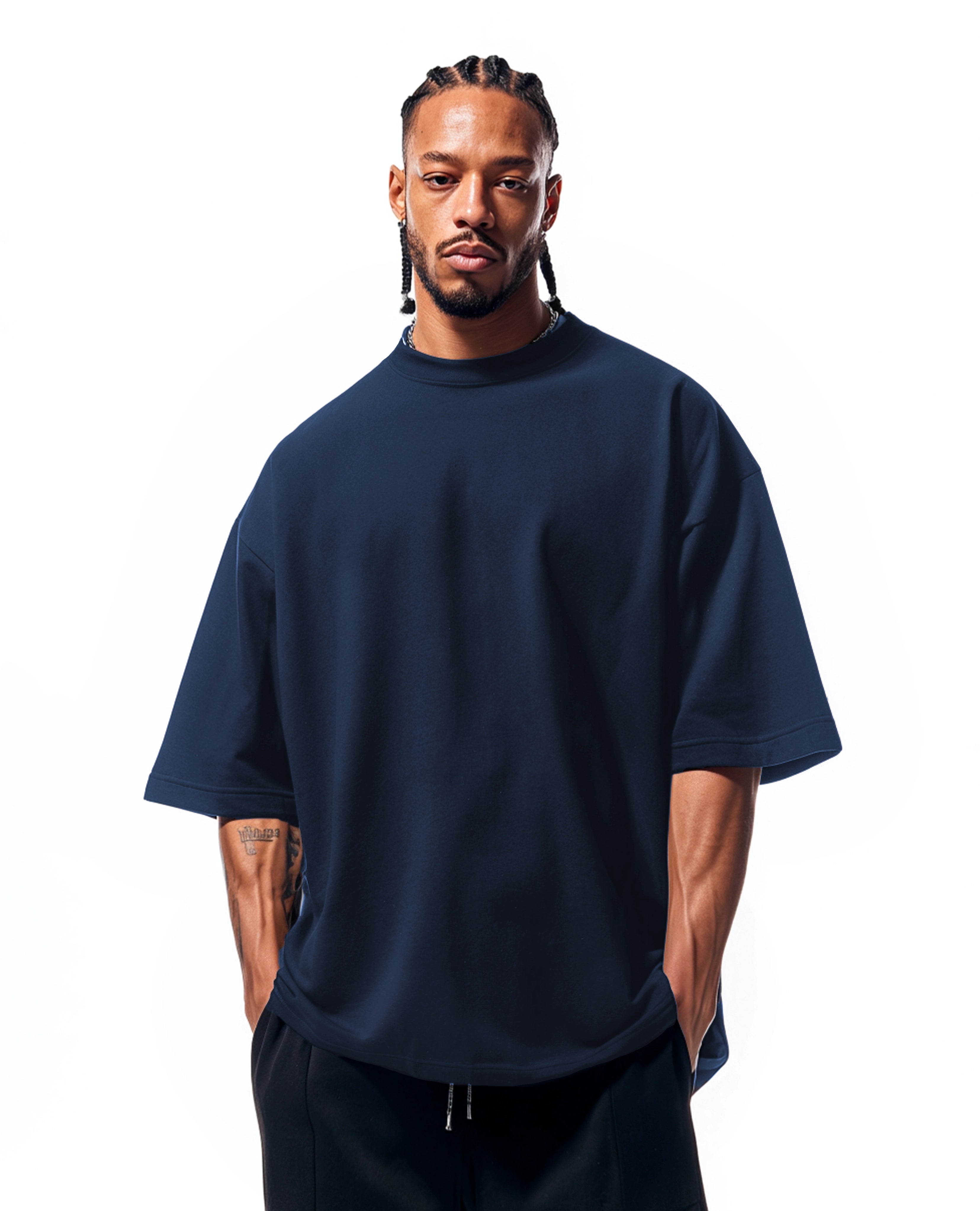 T32 Organic Heavy T-Shirt, Deep Navy Blue