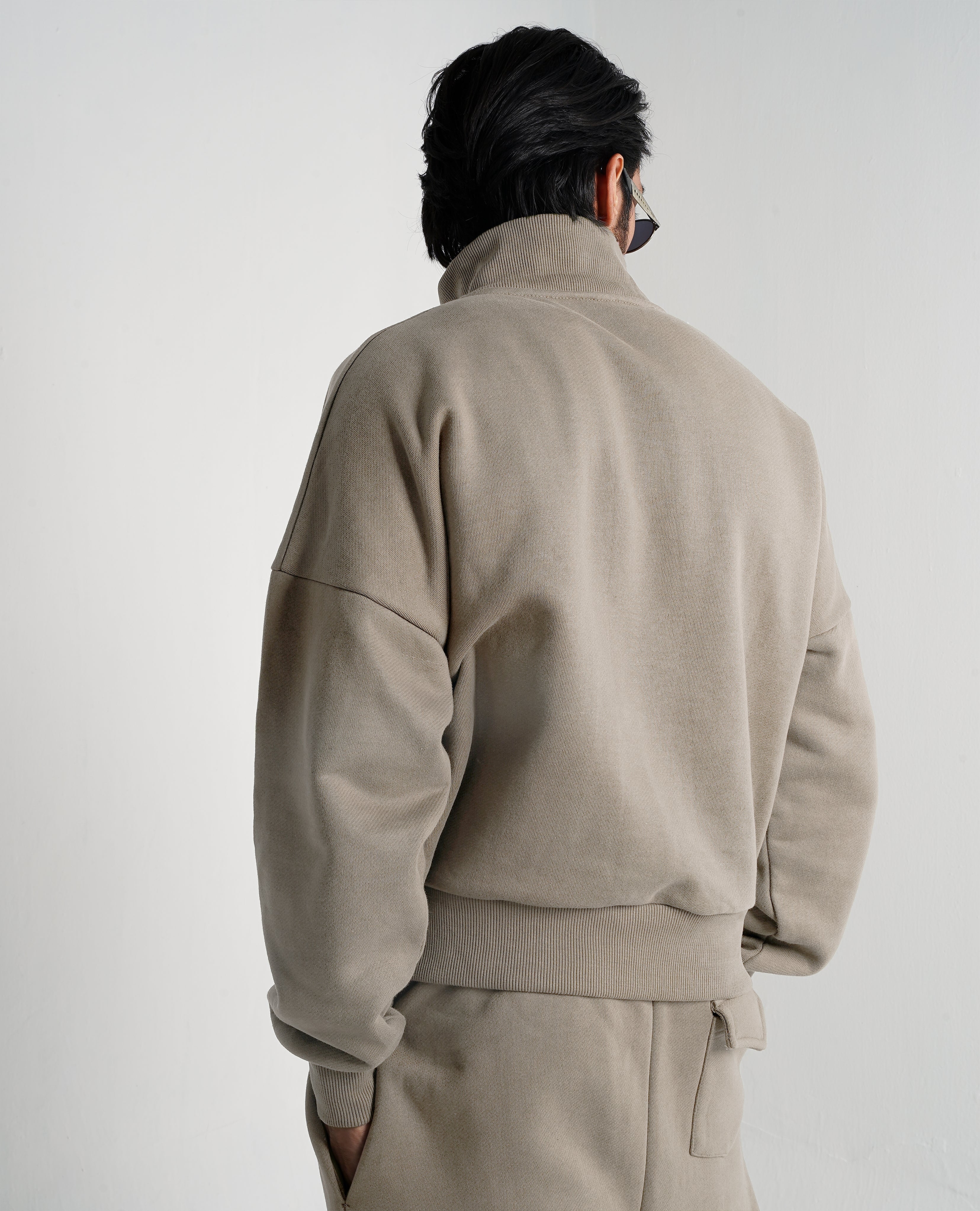 Y28 Ultra Heavy Organic Quarter Zip, Smokey Taupe [Pre-Order Ships Feb 10th]