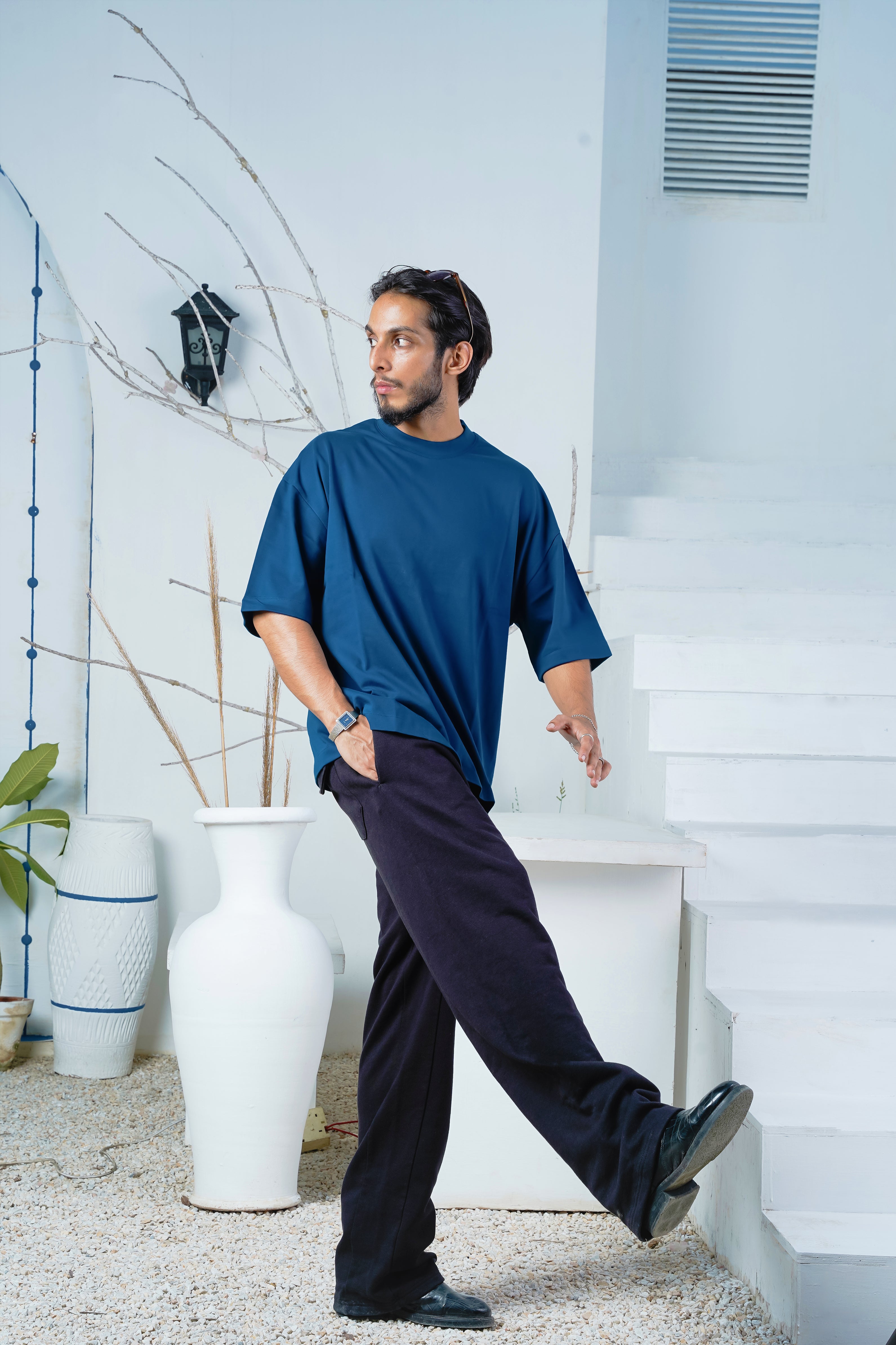 T31 Organic Cobalt Blue Boxy T