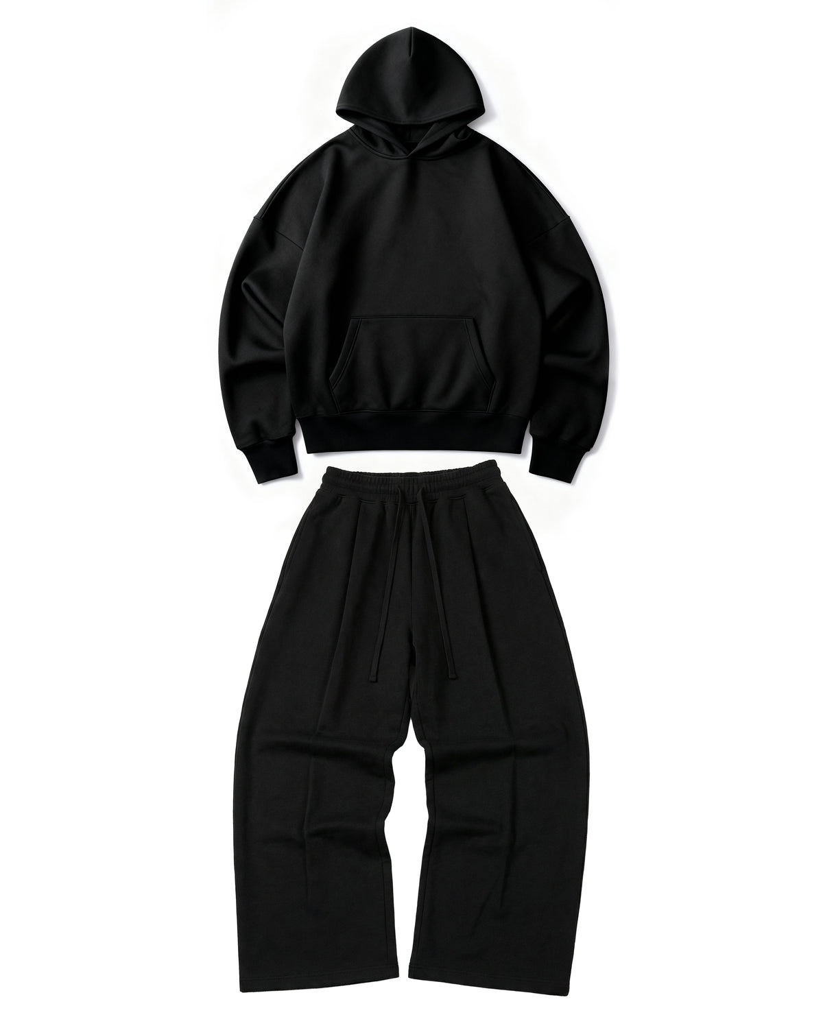 Black Digest Hoodie Set