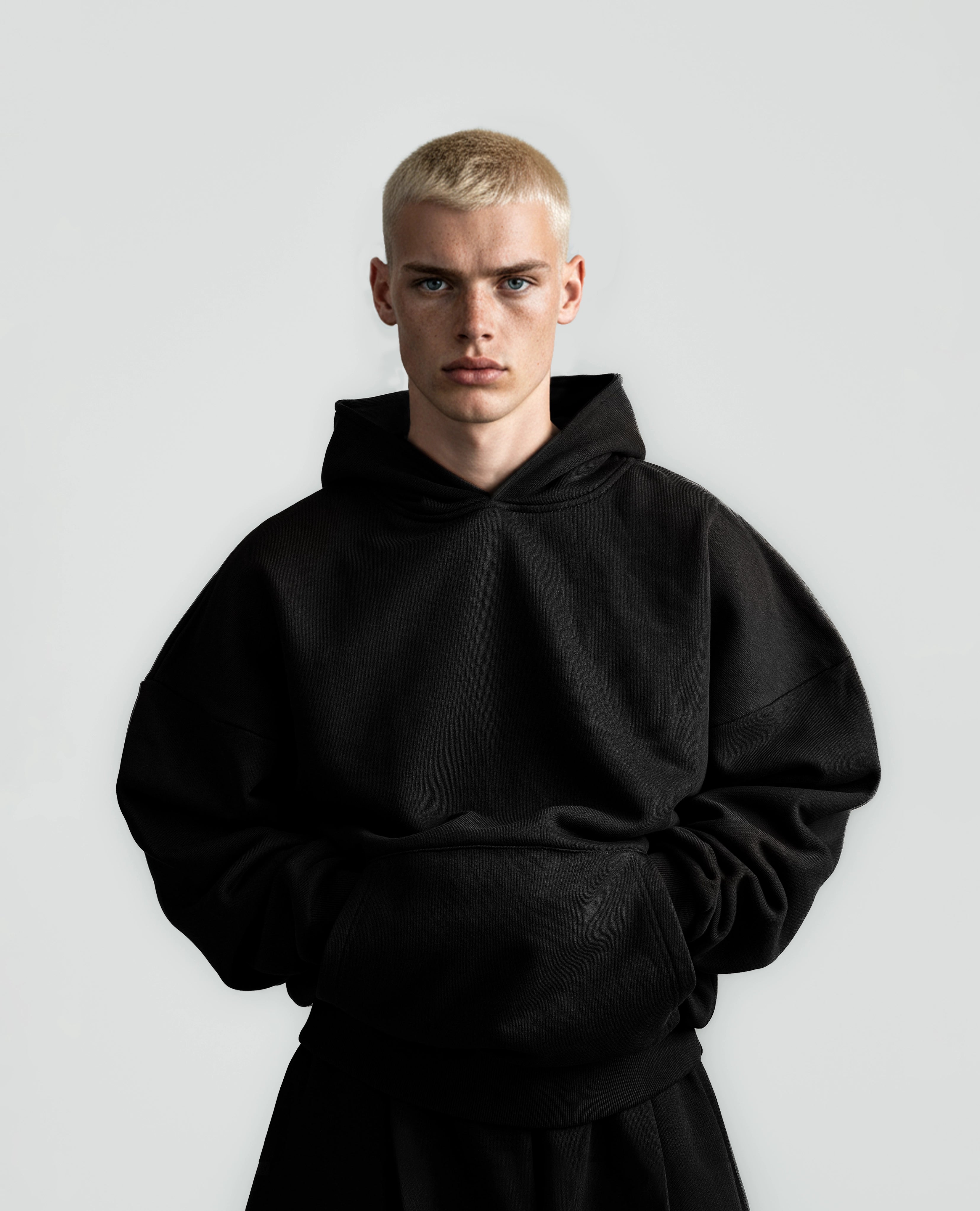 Y27 Ultra Heavy Organic Pull-Overs, Black/Navy/Smokey, Hoodie 3-Pack