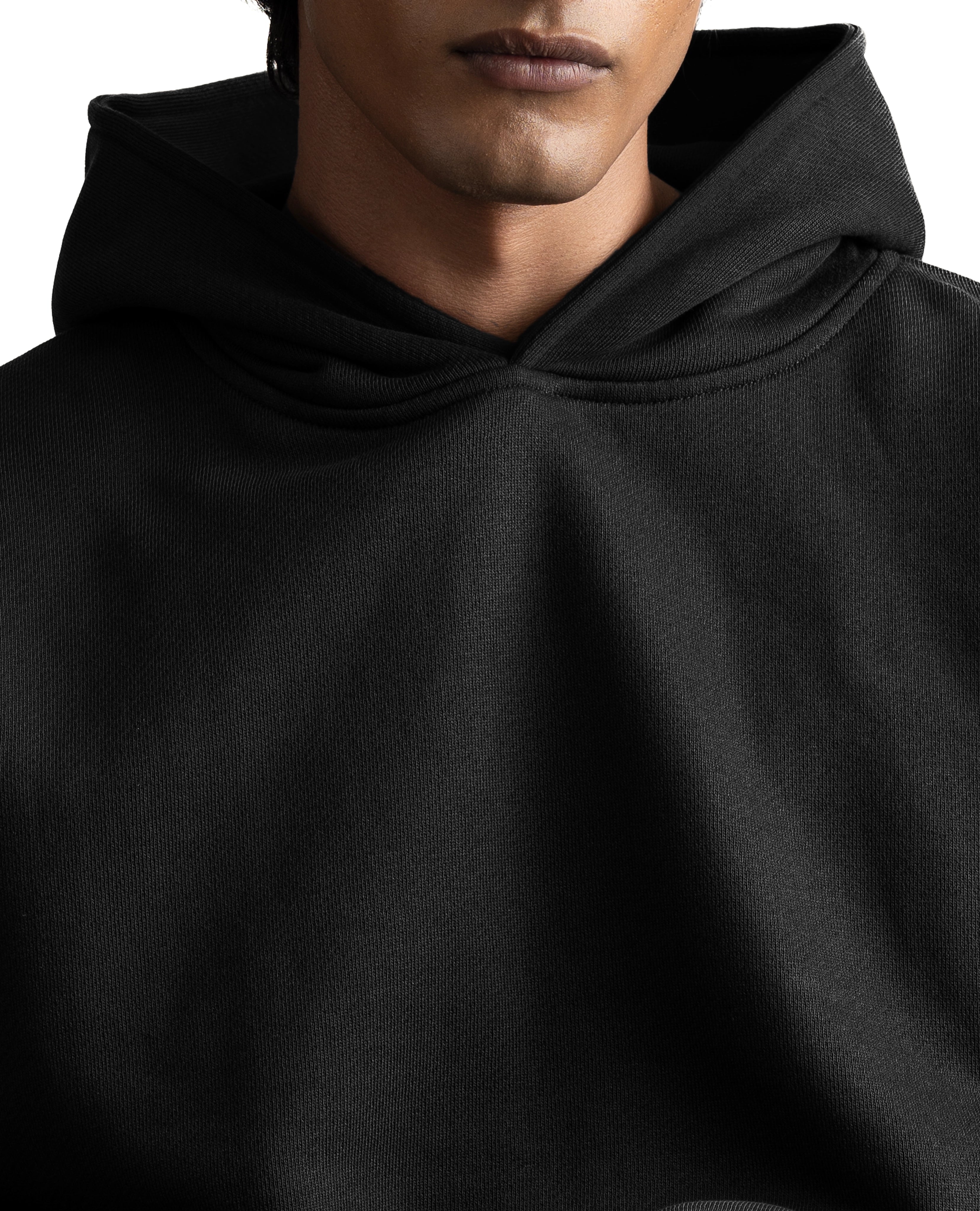 Y27 - Heavy Boxy Organic Hoodie — Midnight Black [520 GSM]